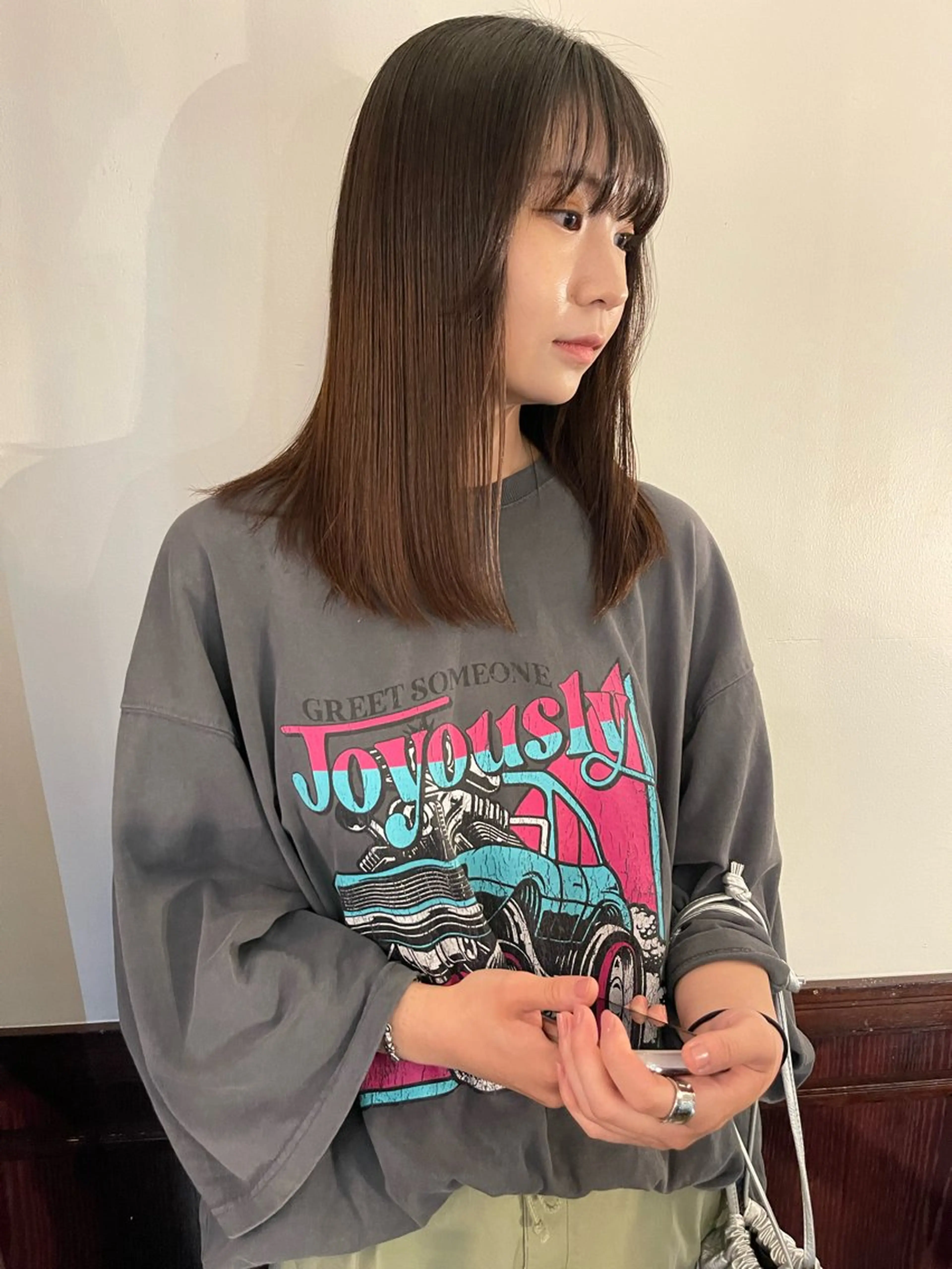 ミディアム パーマ 遠山 葉月のヘアスタイル