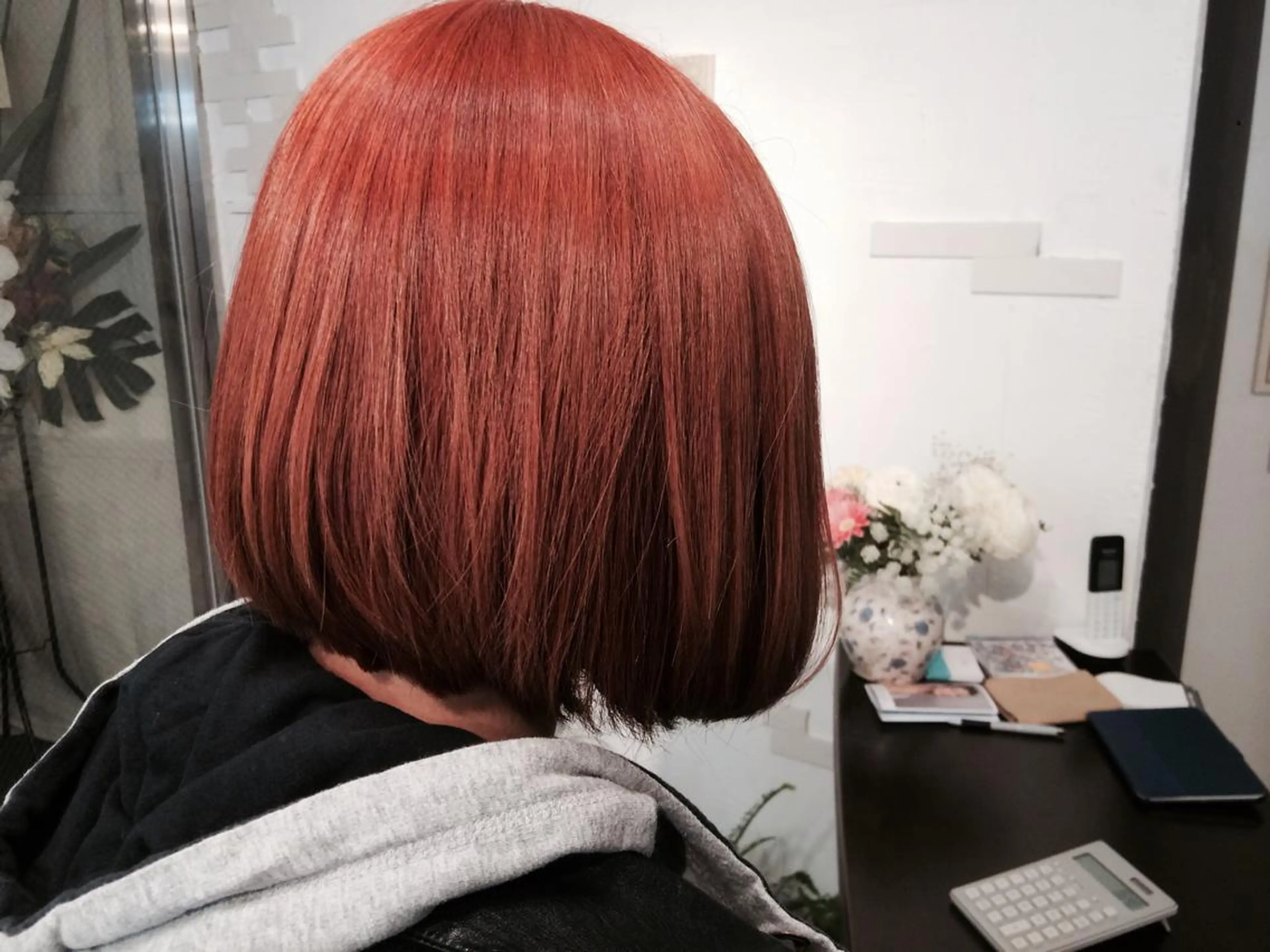 カラー レッドカラー エクステ（レミー毛） NINEのヘアスタイル