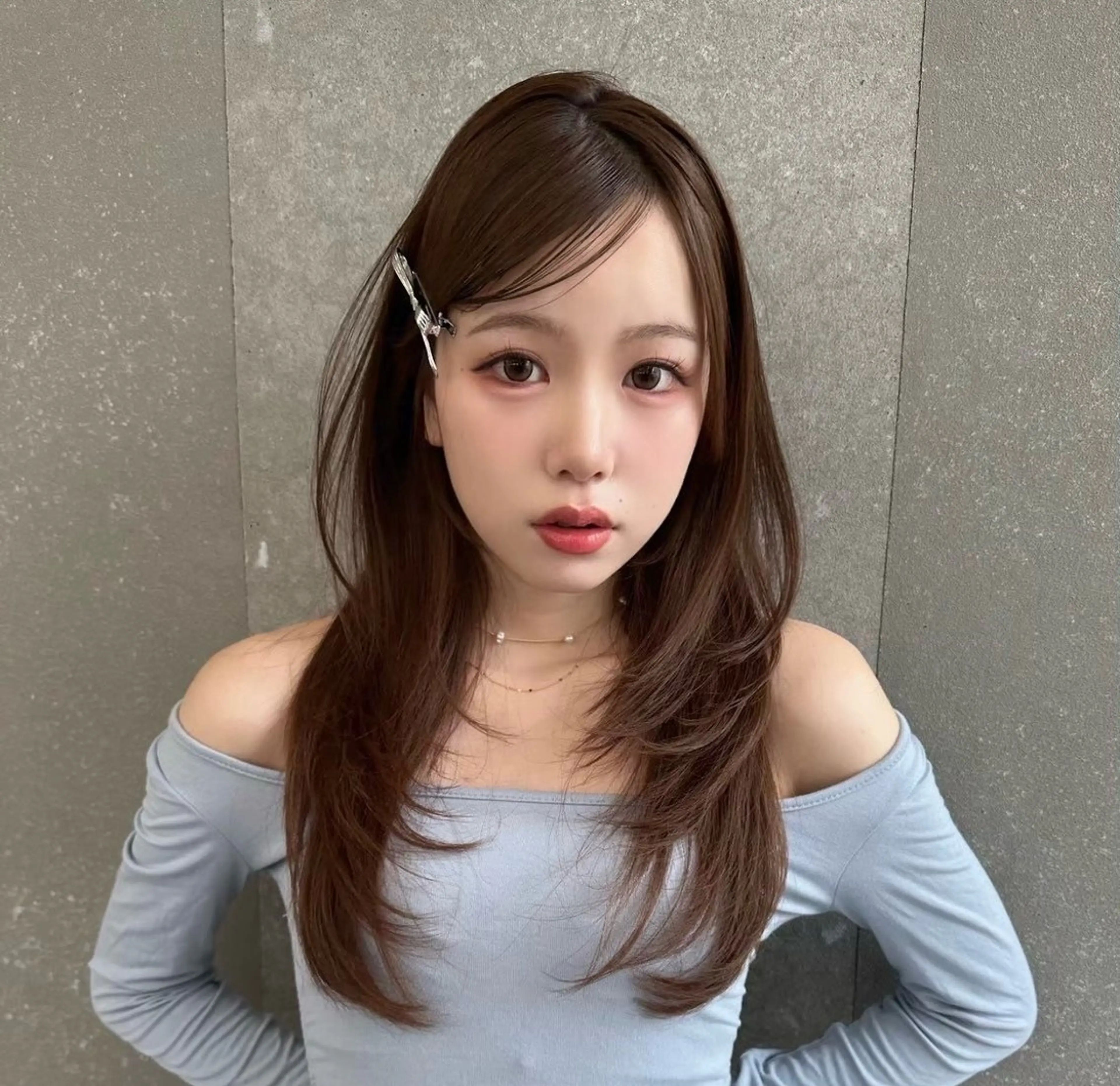 ロング 韓国風ヘア レイヤーカット 🎀透明感カラー shizuka🎀のヘアスタイル