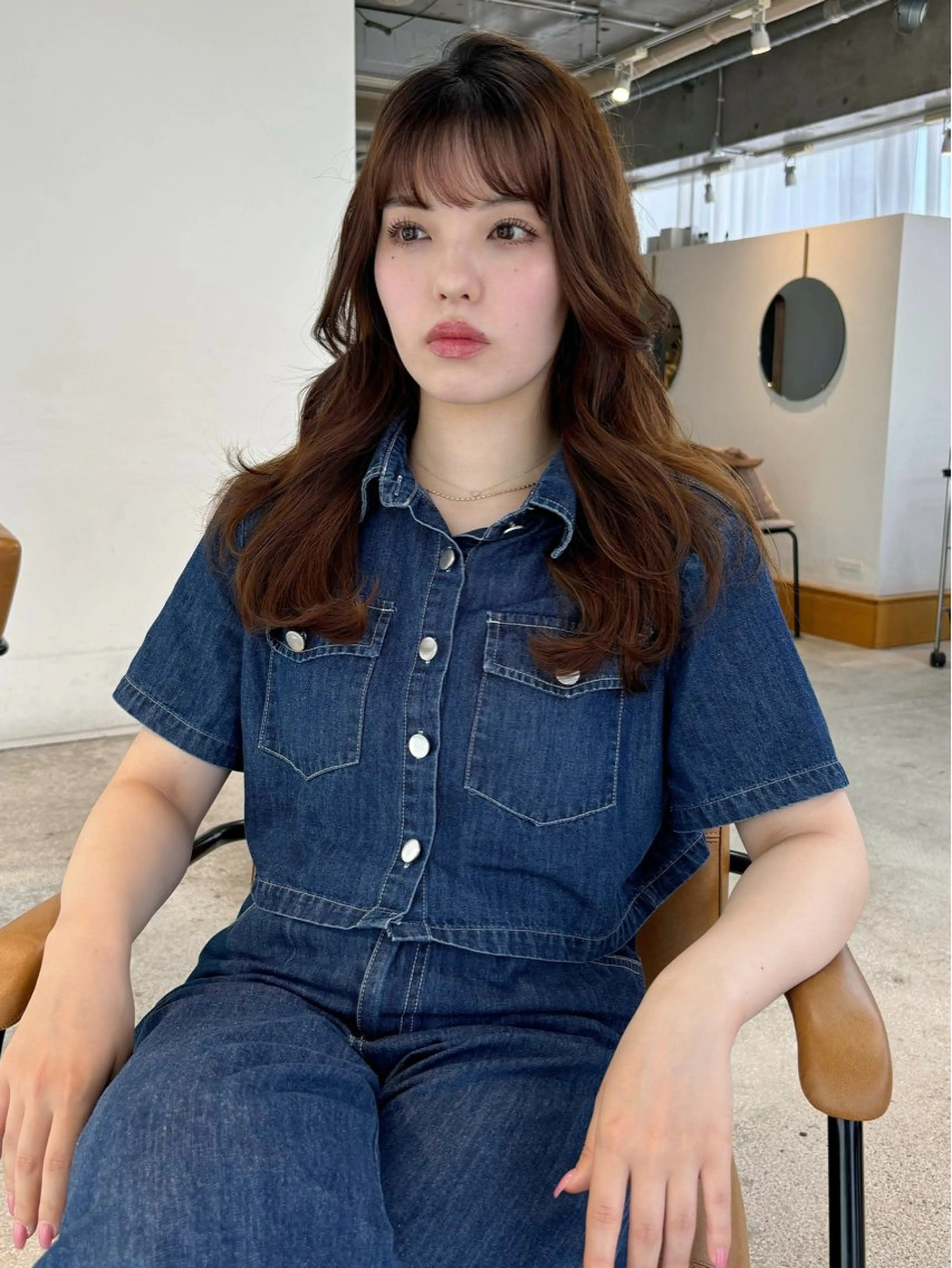 ミディアム カラー レイヤーカット 林　蓮／レイヤー ／透明感カラーのヘアスタイル