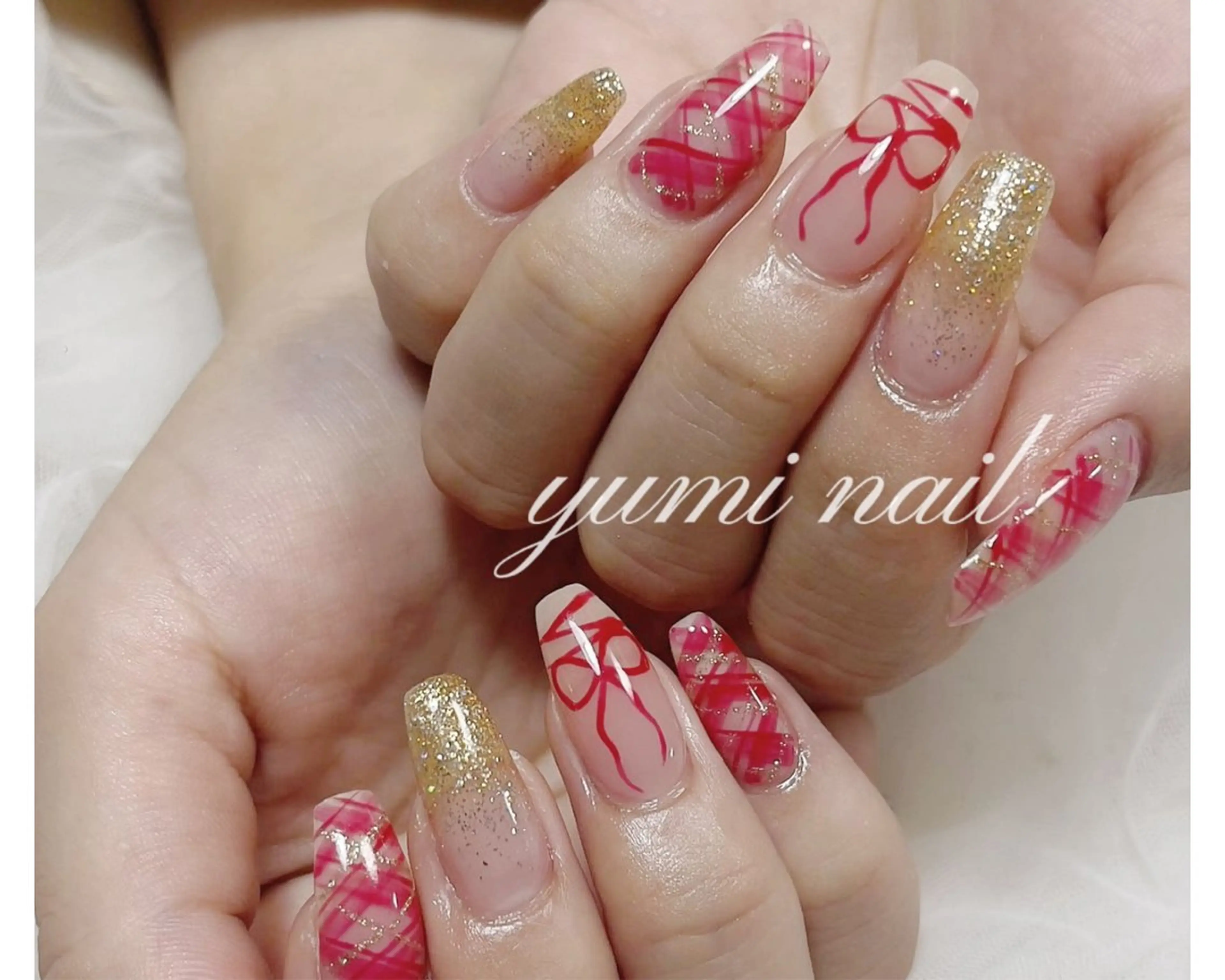 ネイル ハンドネイル 𝐲𝐮𝐦𝐢🎀 長さ出しデザイン専門のネイルデザイン