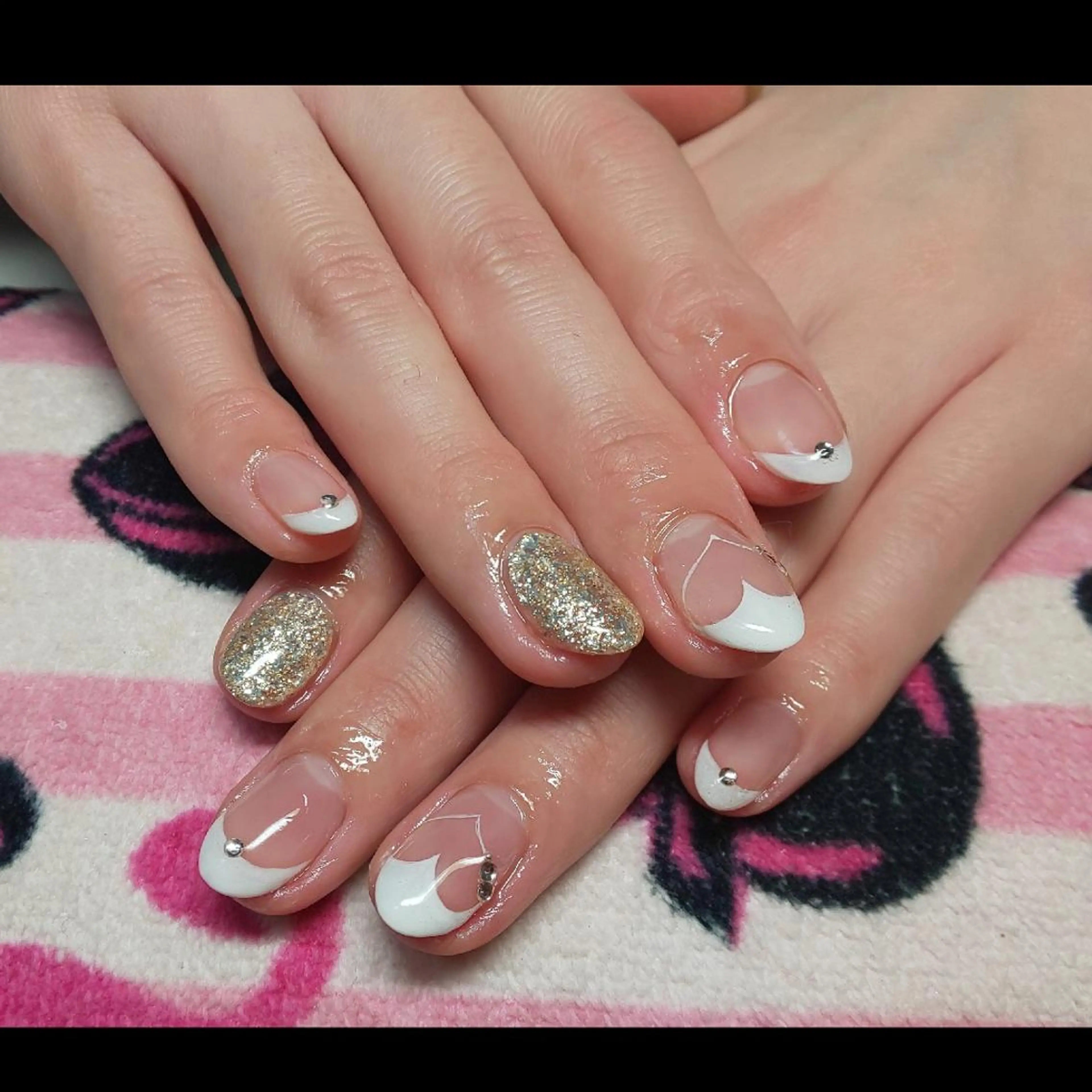 ネイル フレンチネイル ハート nail yukkoのネイルデザイン