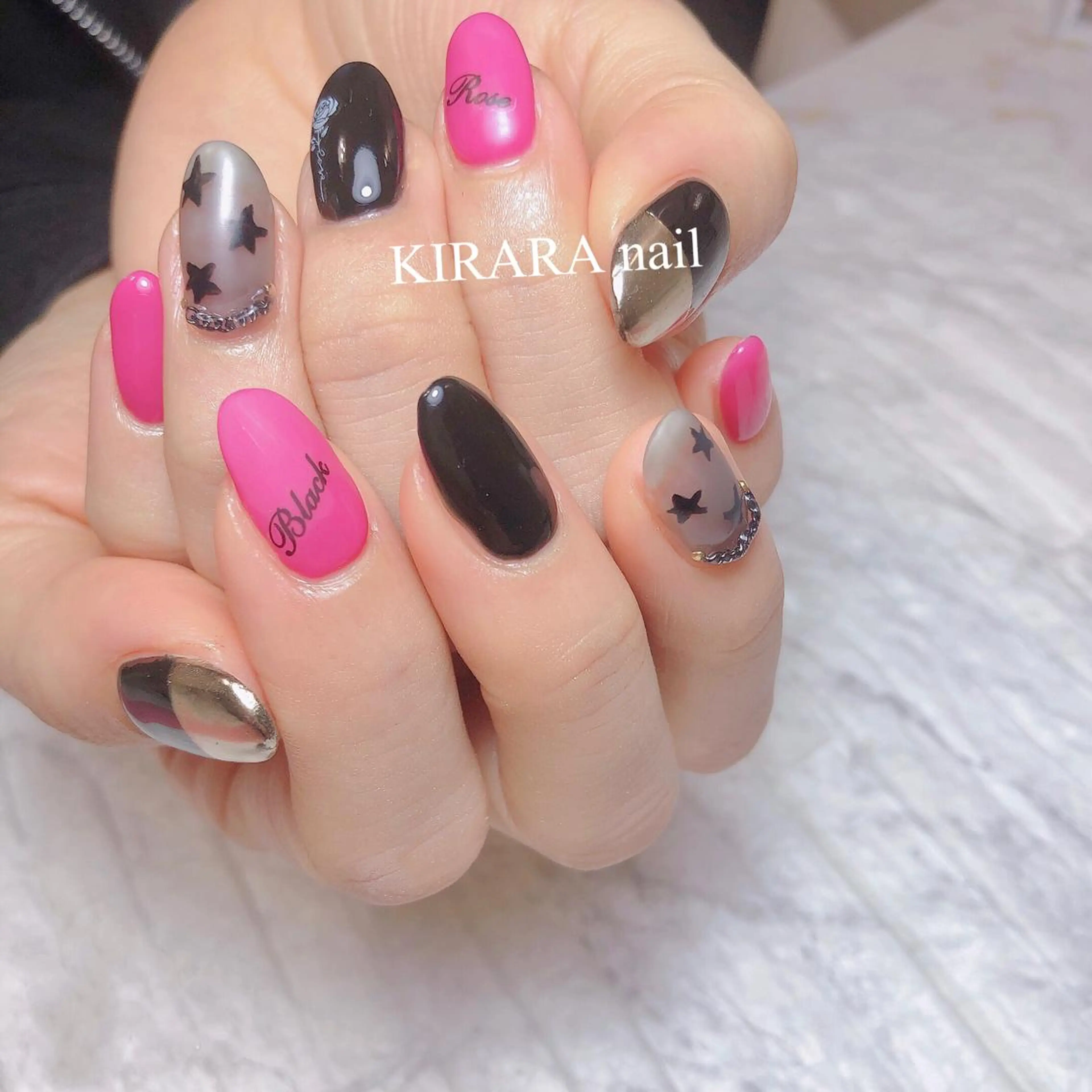 【1ヶ月以上でご来店様】持ち込みデザイン(アート〜6本まで)、(オフ込み)【ホットタオル&ハンドマッサージ5分サービス】の写真