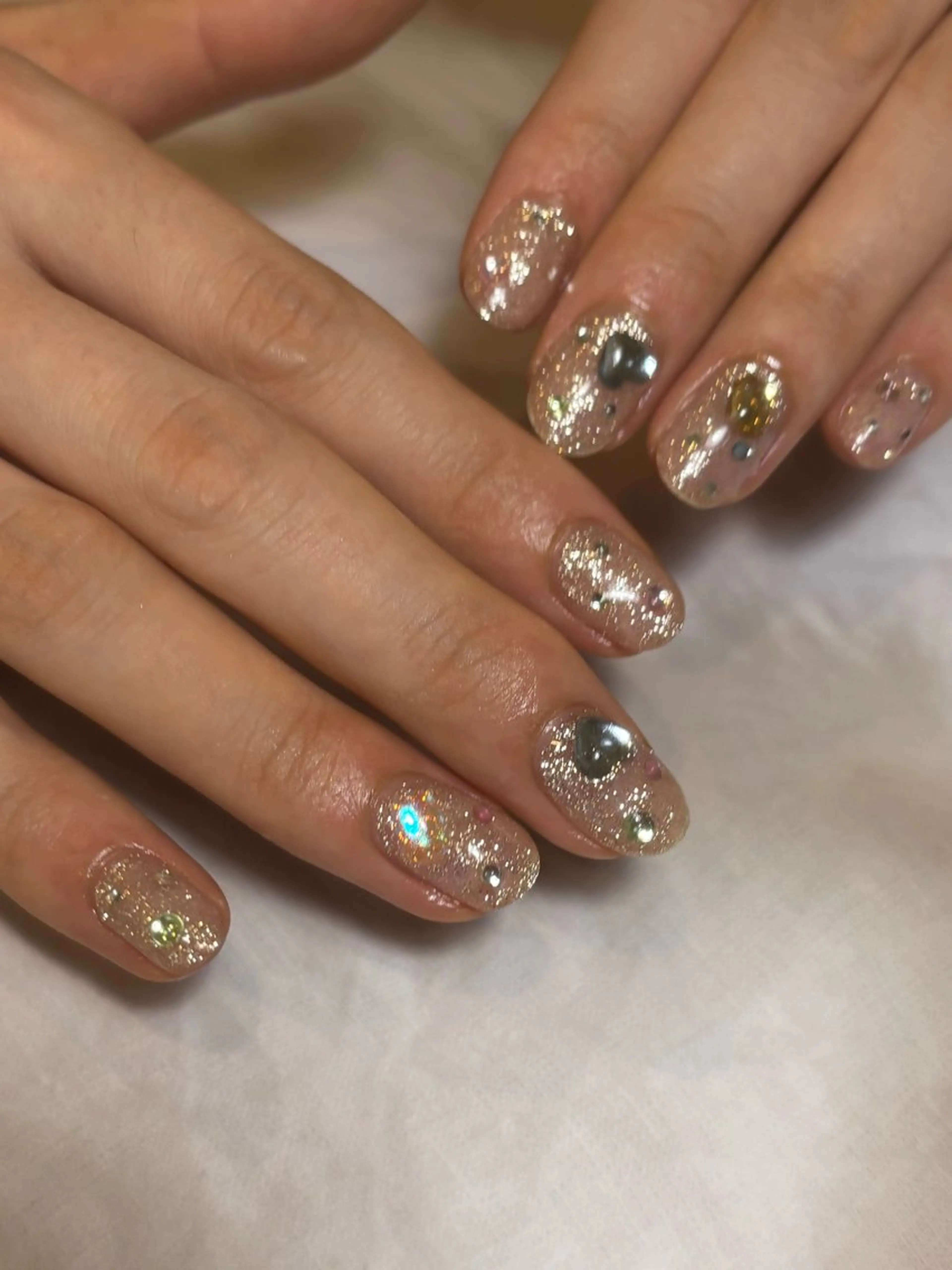 ハンドネイル💅🏻オフ込み　持ち込みデザインの写真