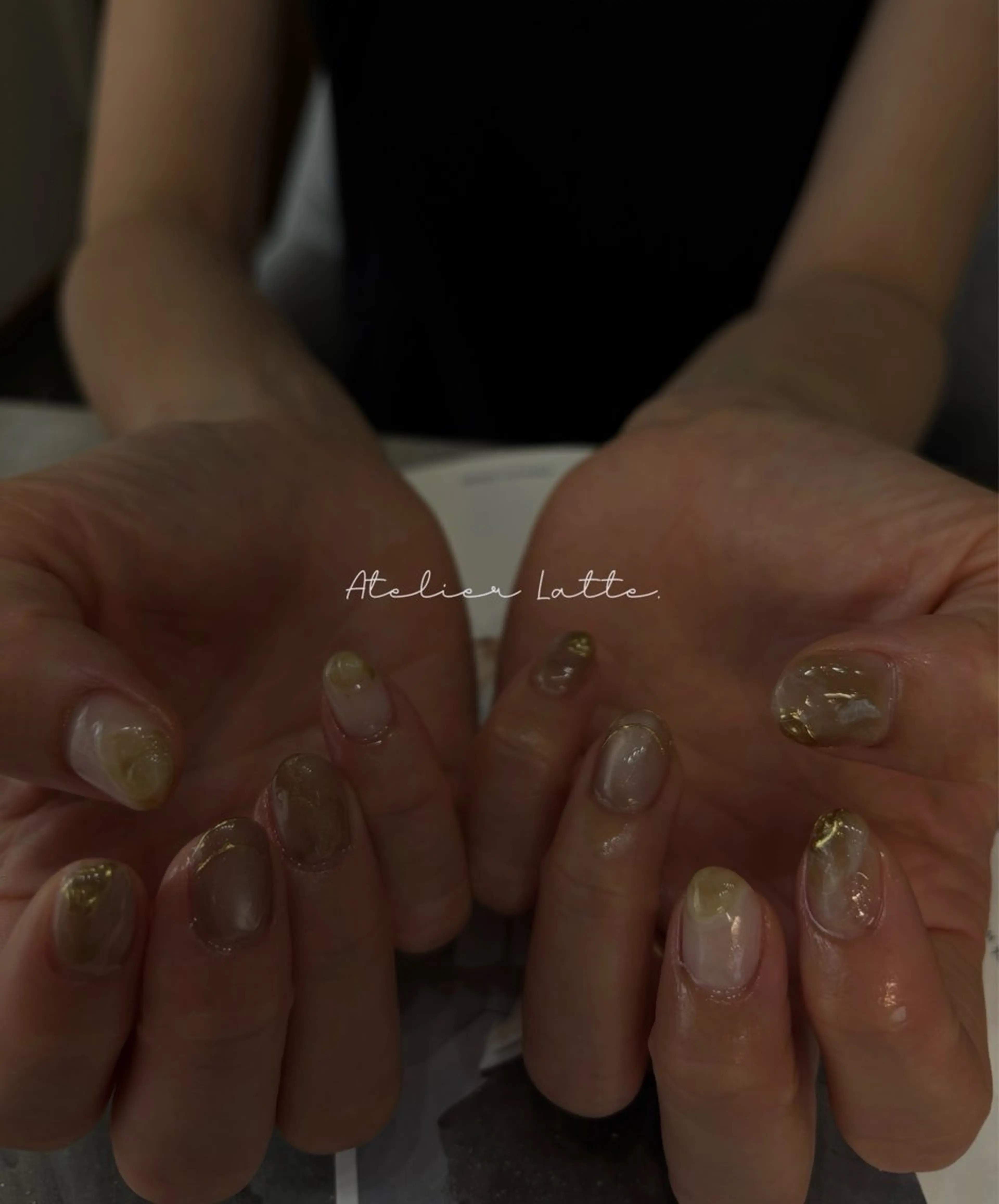 ネイル ニュアンスネイル シンプルネイル Atelier Latteのネイルデザイン