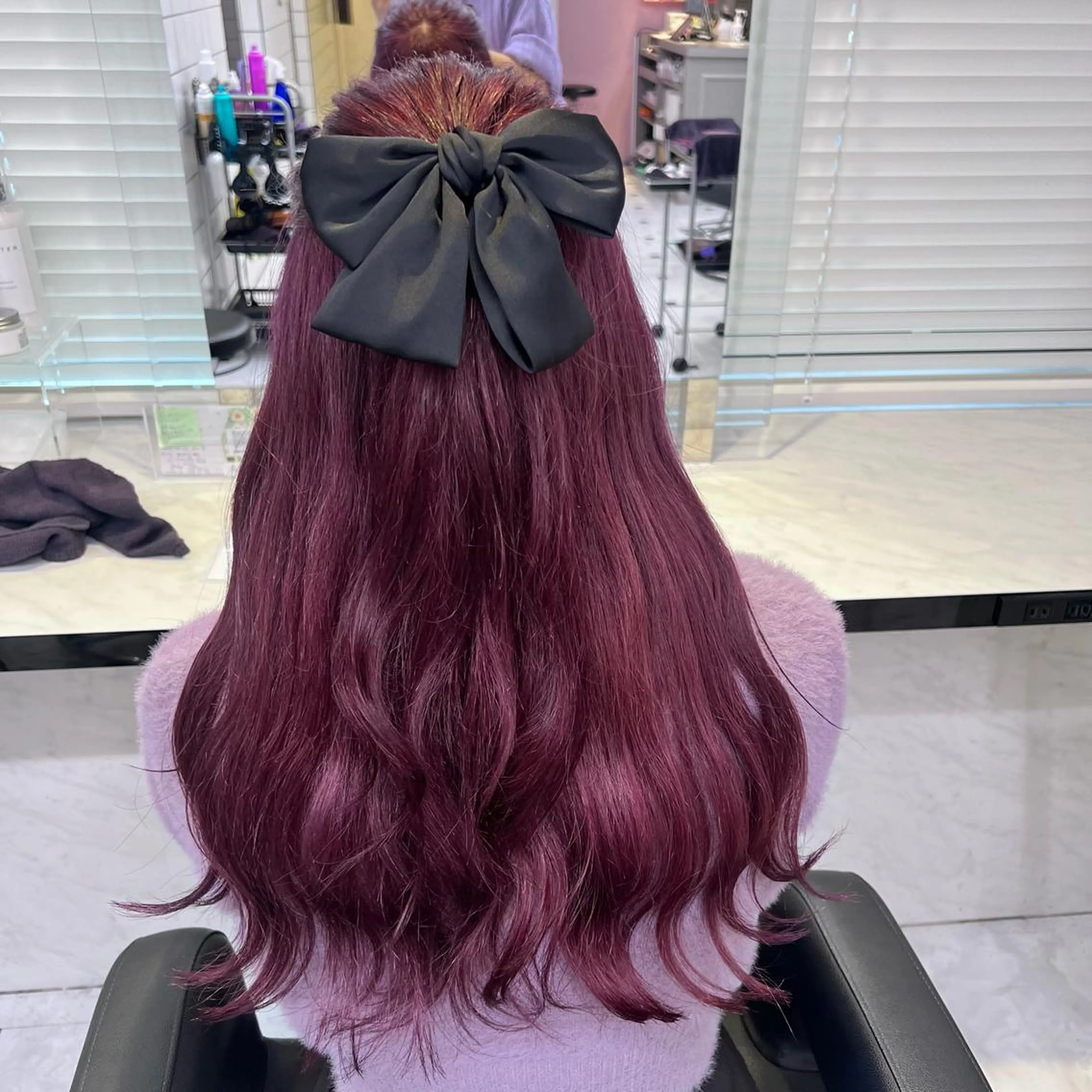 セミロング カラー ヘアアレンジ 💕上野美容師☁ ブリーチ💖サワのヘアスタイル
