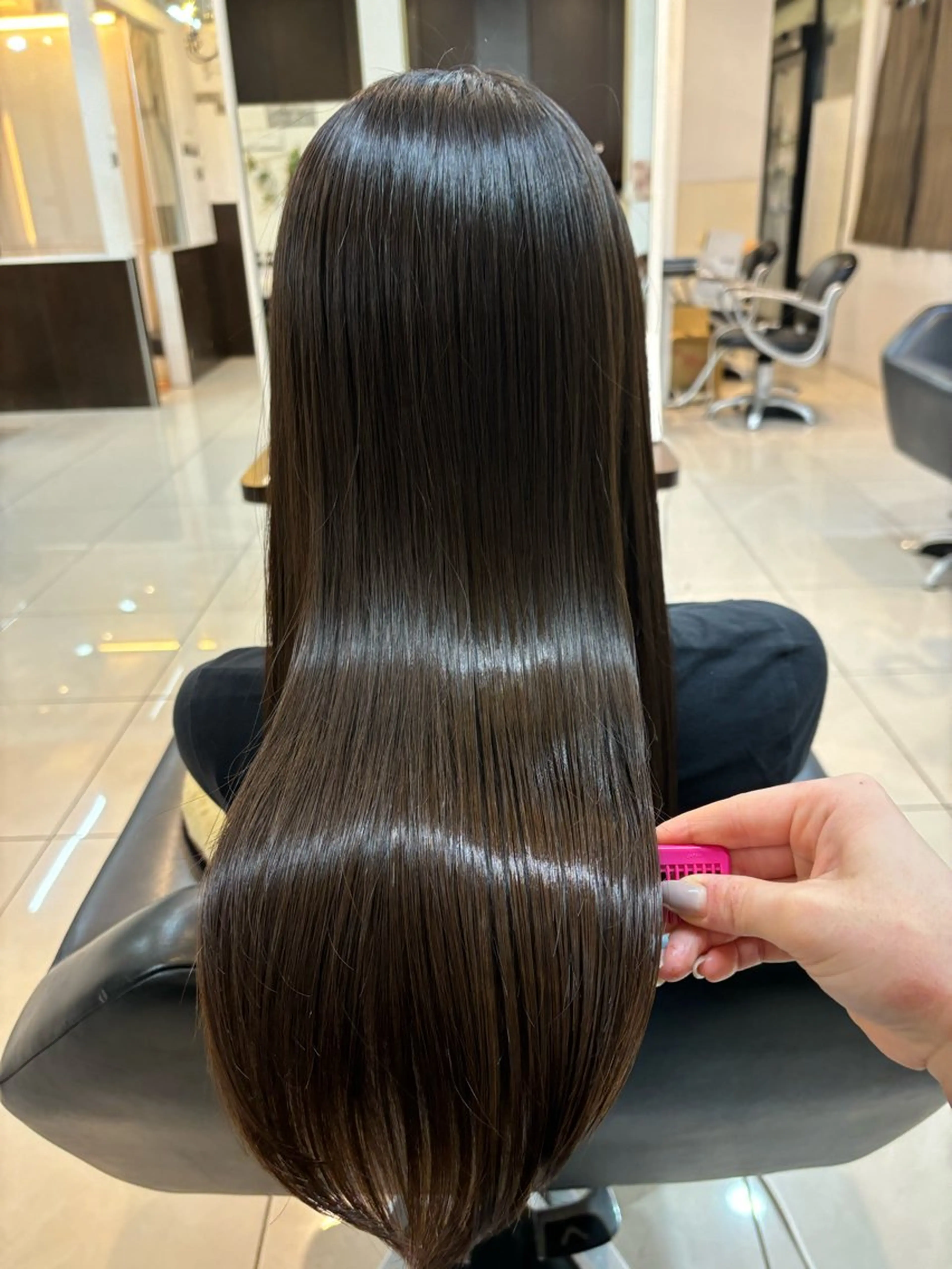 ロング パーマ 縮毛矯正 Riko 🎀🍪のヘアスタイル