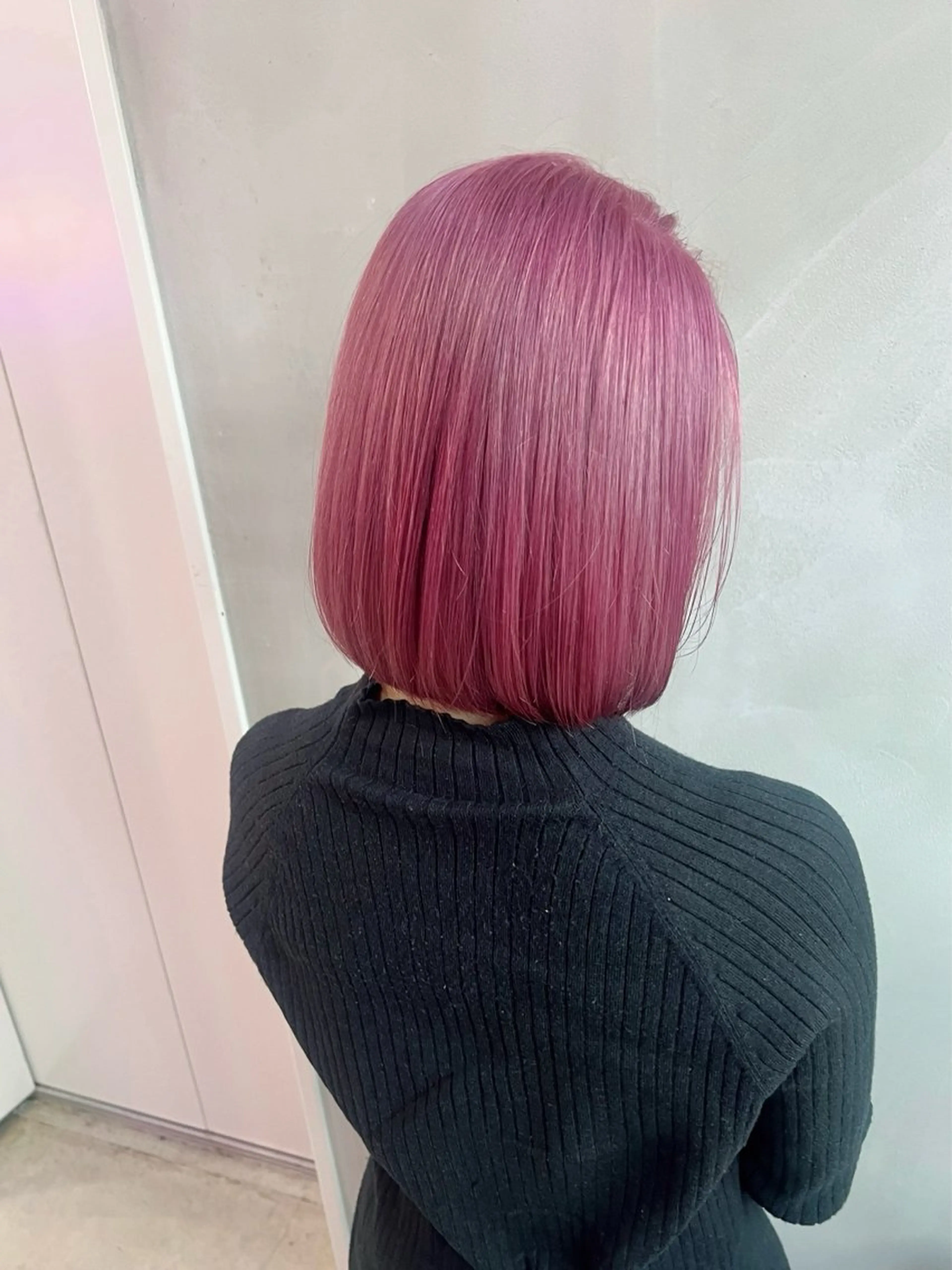 カラー ベージュカラー ブリーチ ピンクカラー ピンクベージュ 木下 旬起のヘアスタイル