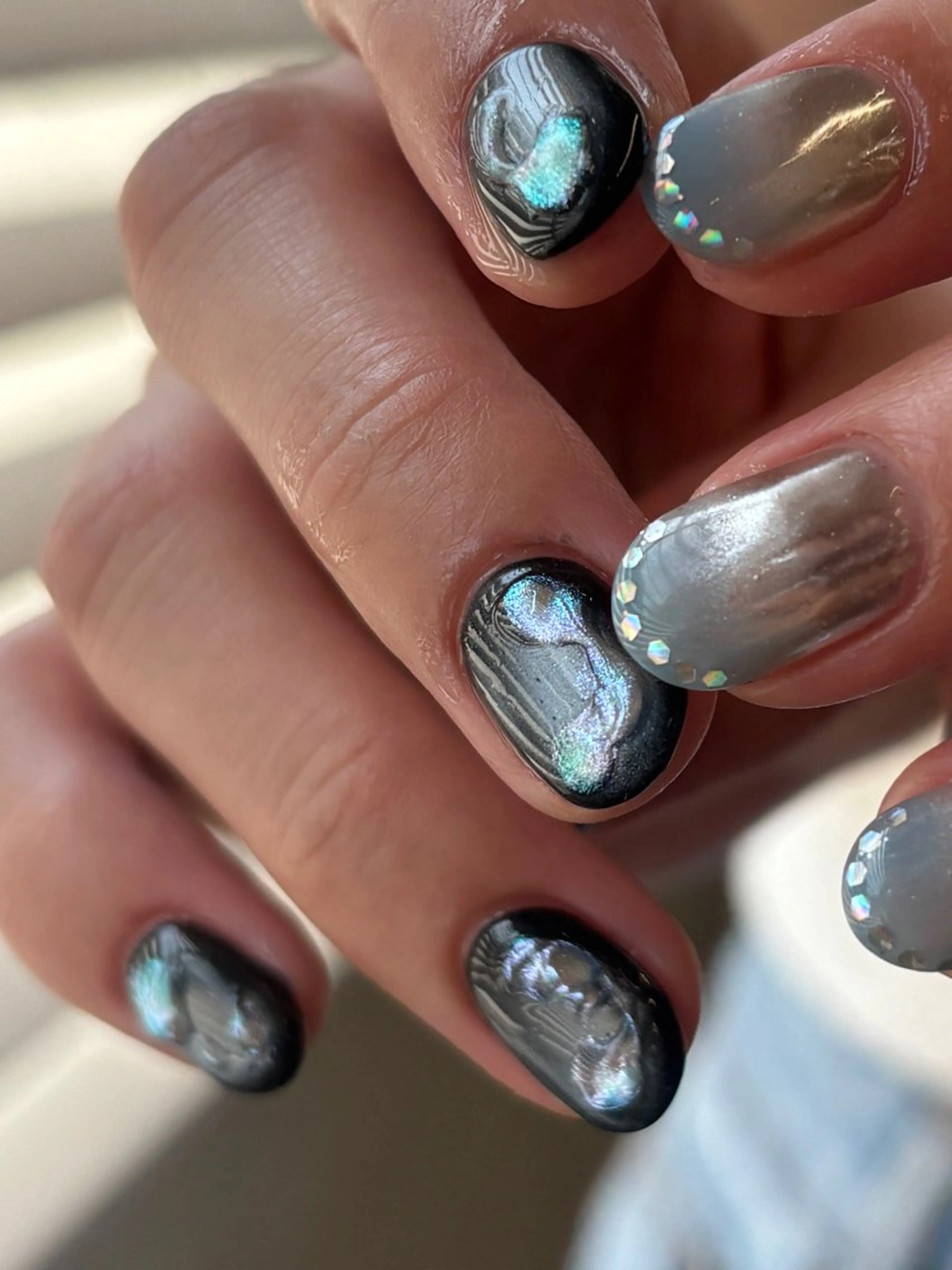 ネイル ブルー ハンドネイル chika ／ nailのネイルデザイン