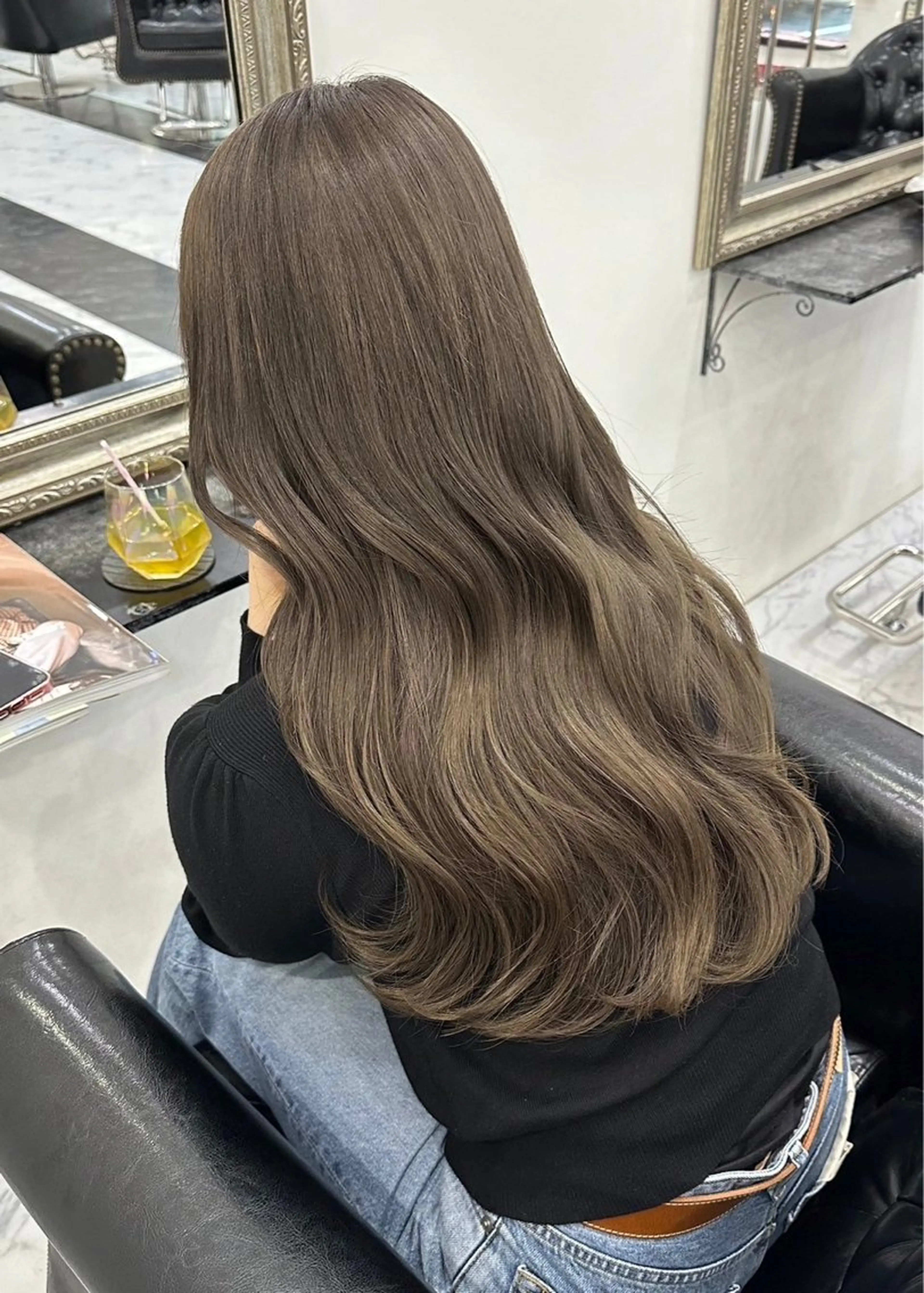 ロング カラー ヘアアレンジ 名古屋/落ちる黒 黒染め落としのヘアスタイル