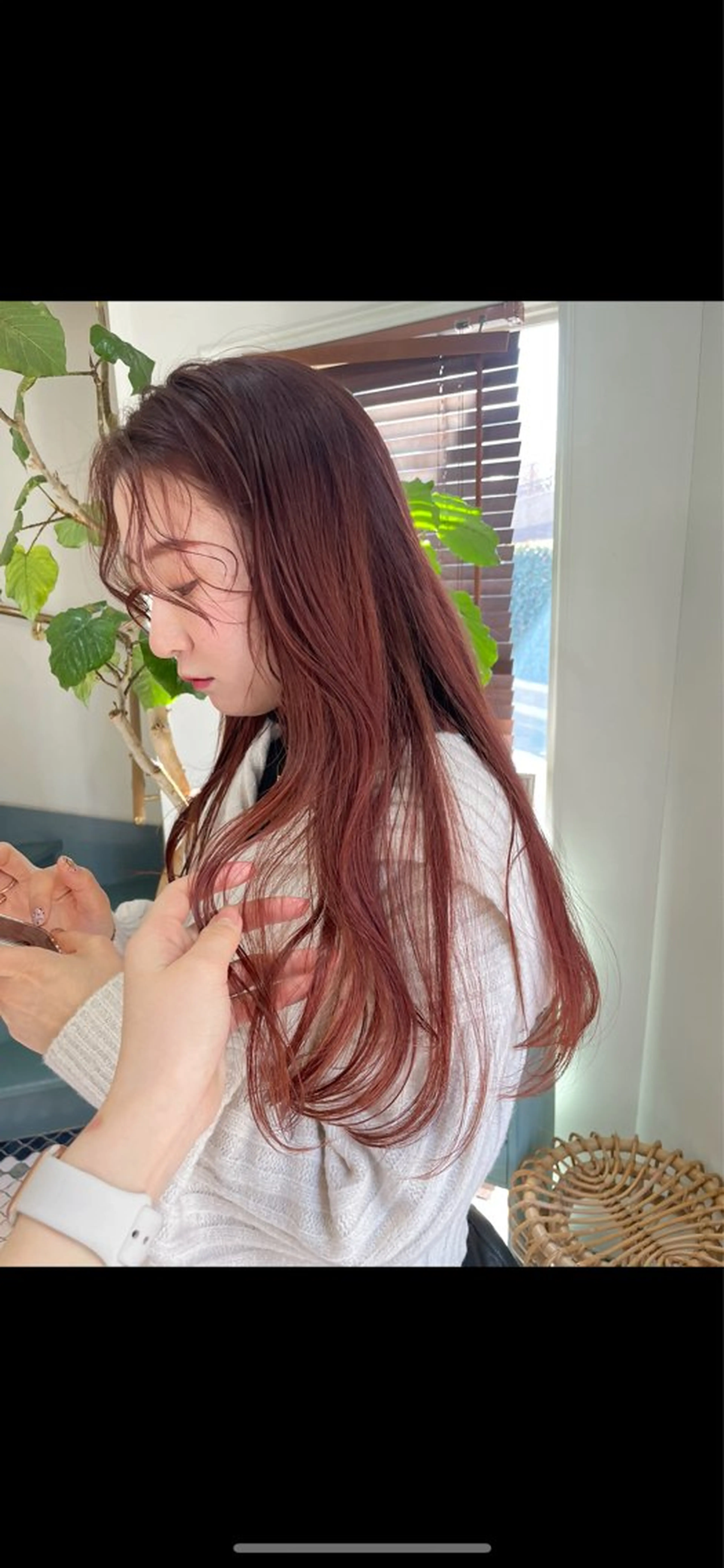 ロング カラー アプリコットブラウン ベージュカラー ブリーチ ブラウンカラー カッパーブラウン ヘアカラー 🍒暖色カラー🍒 渋谷/YUUのヘアスタイル