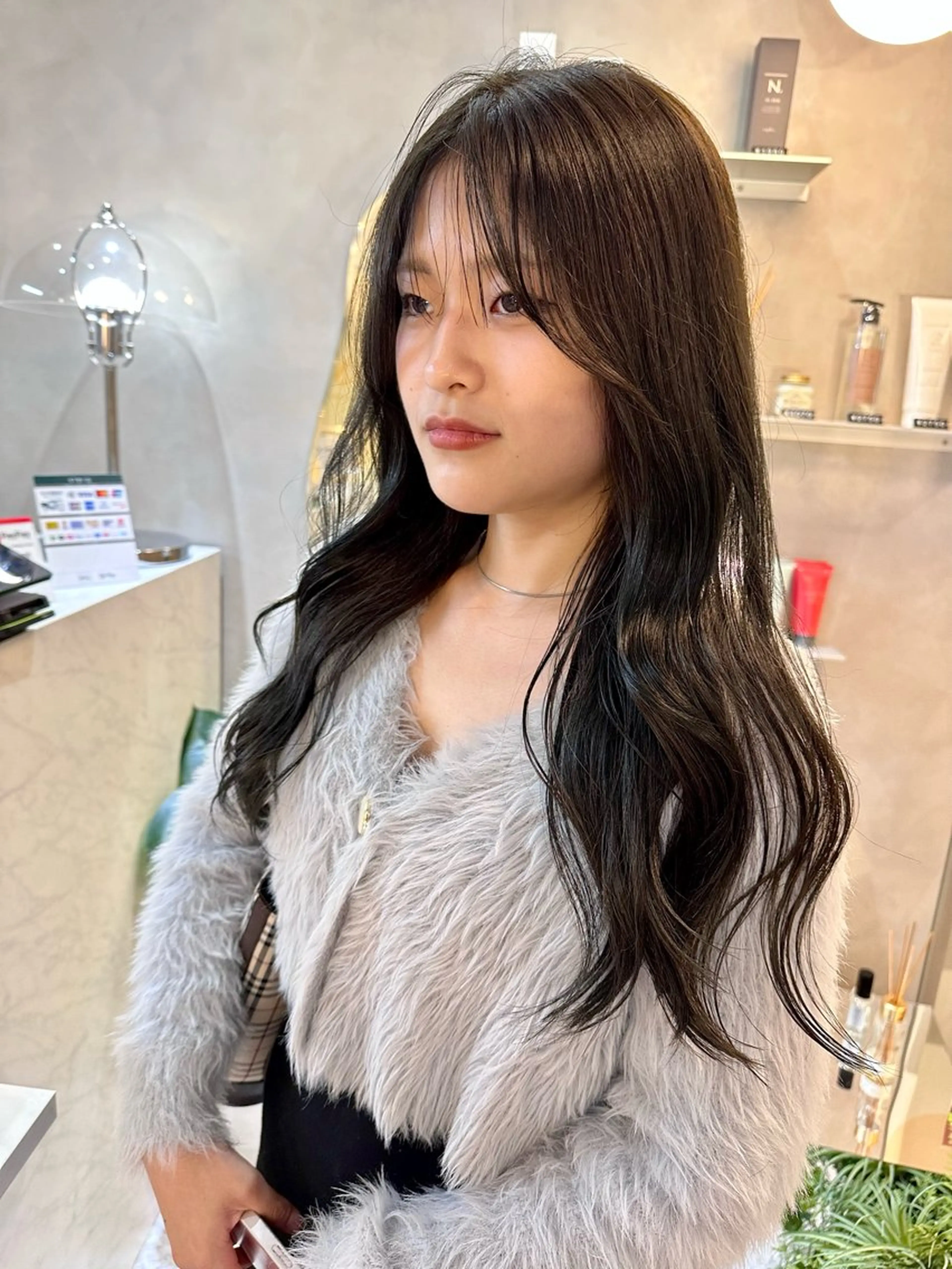 ロング カラー グレージュ ロング カット ヘアカラー トリートメント レイヤー/ボブ/ 顔周り/yukinaのヘアスタイル