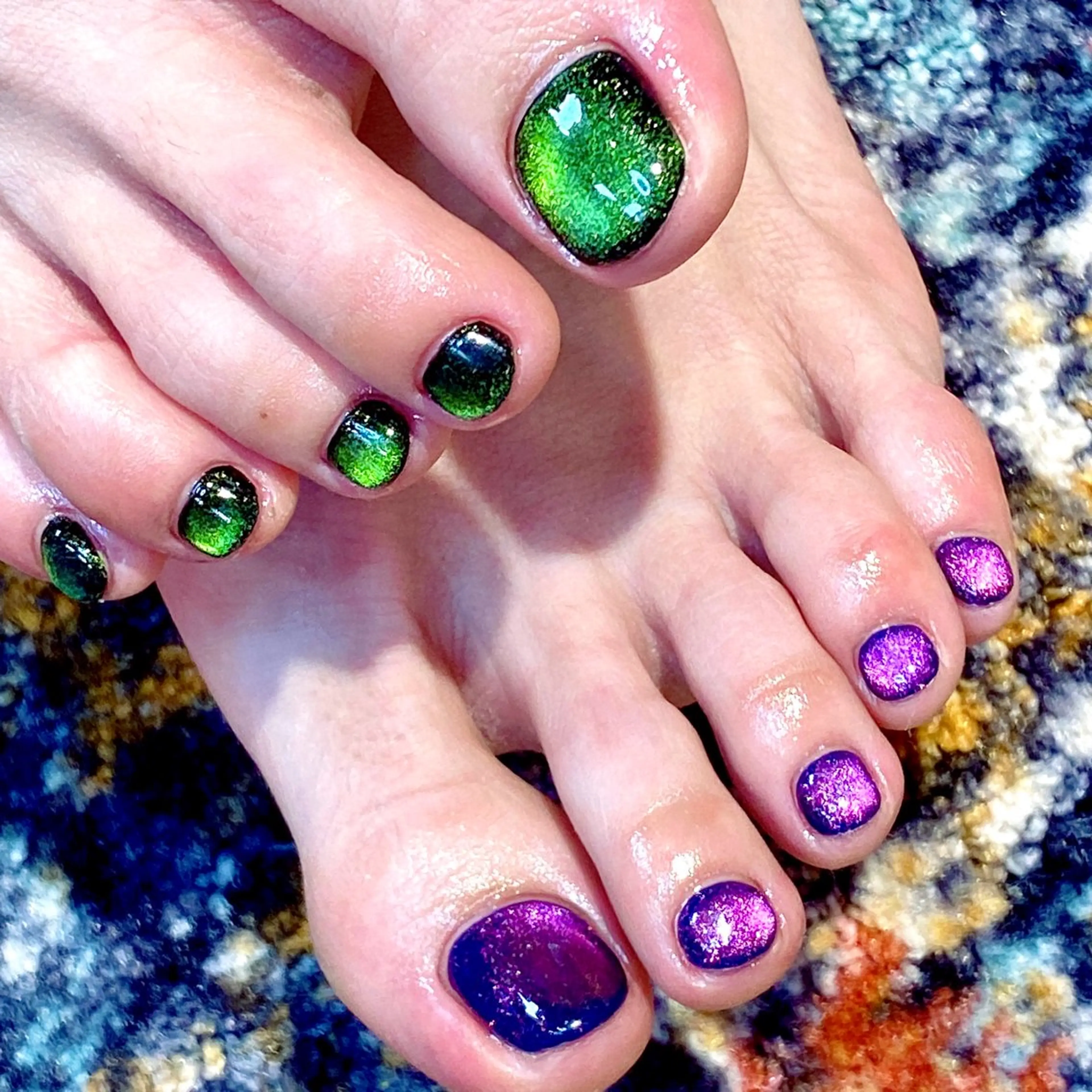 ネイル マグネットネイル フットネイル sōko Hair&Nail Salon所属・megu  / sōko nailのネイルデザイン