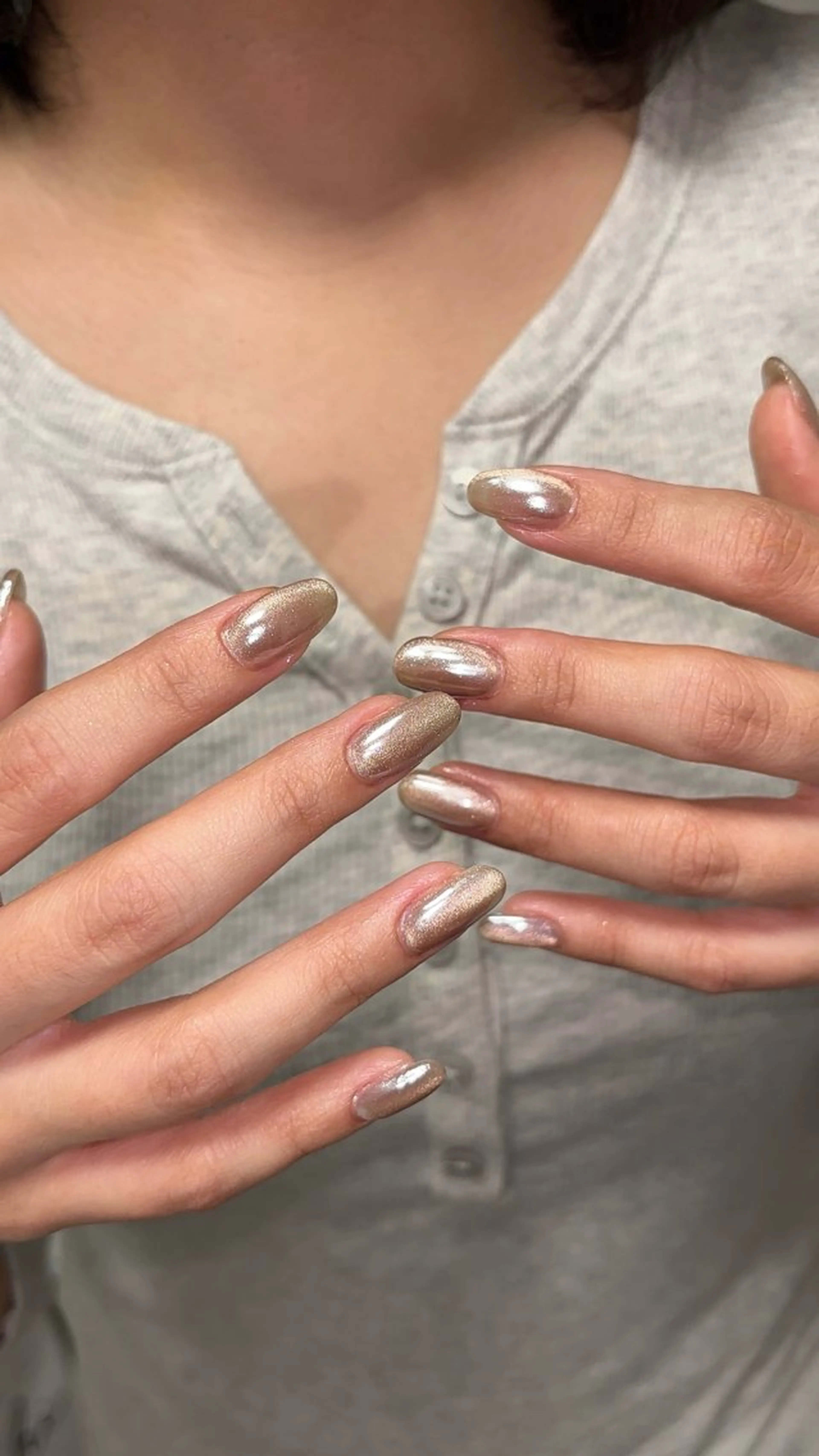 ネイル ミラーネイル ホワイト ハンドネイル pesca shihoのネイルデザイン
