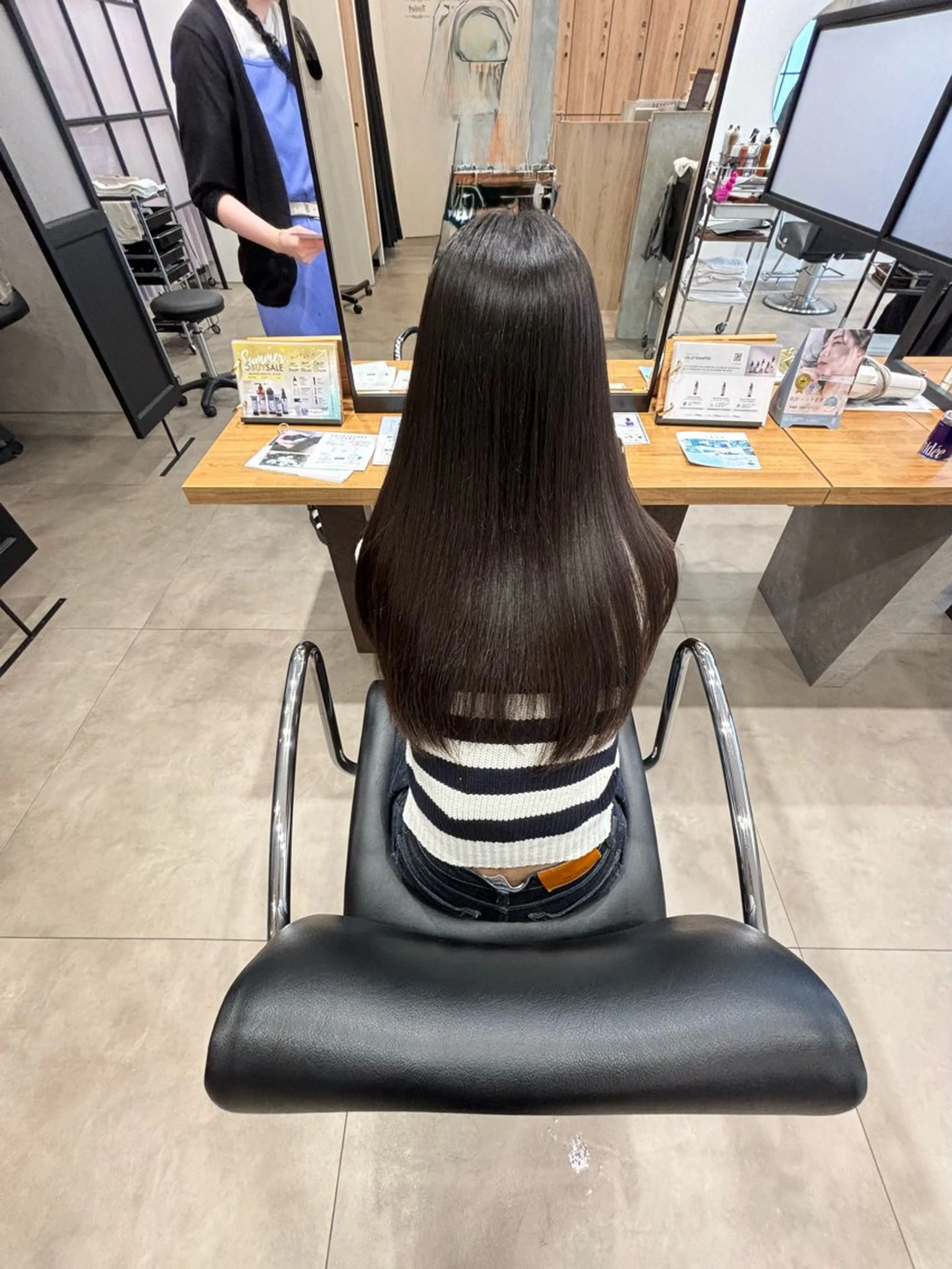 ロング カット 縮毛矯正 馬場 一輝のヘアスタイル