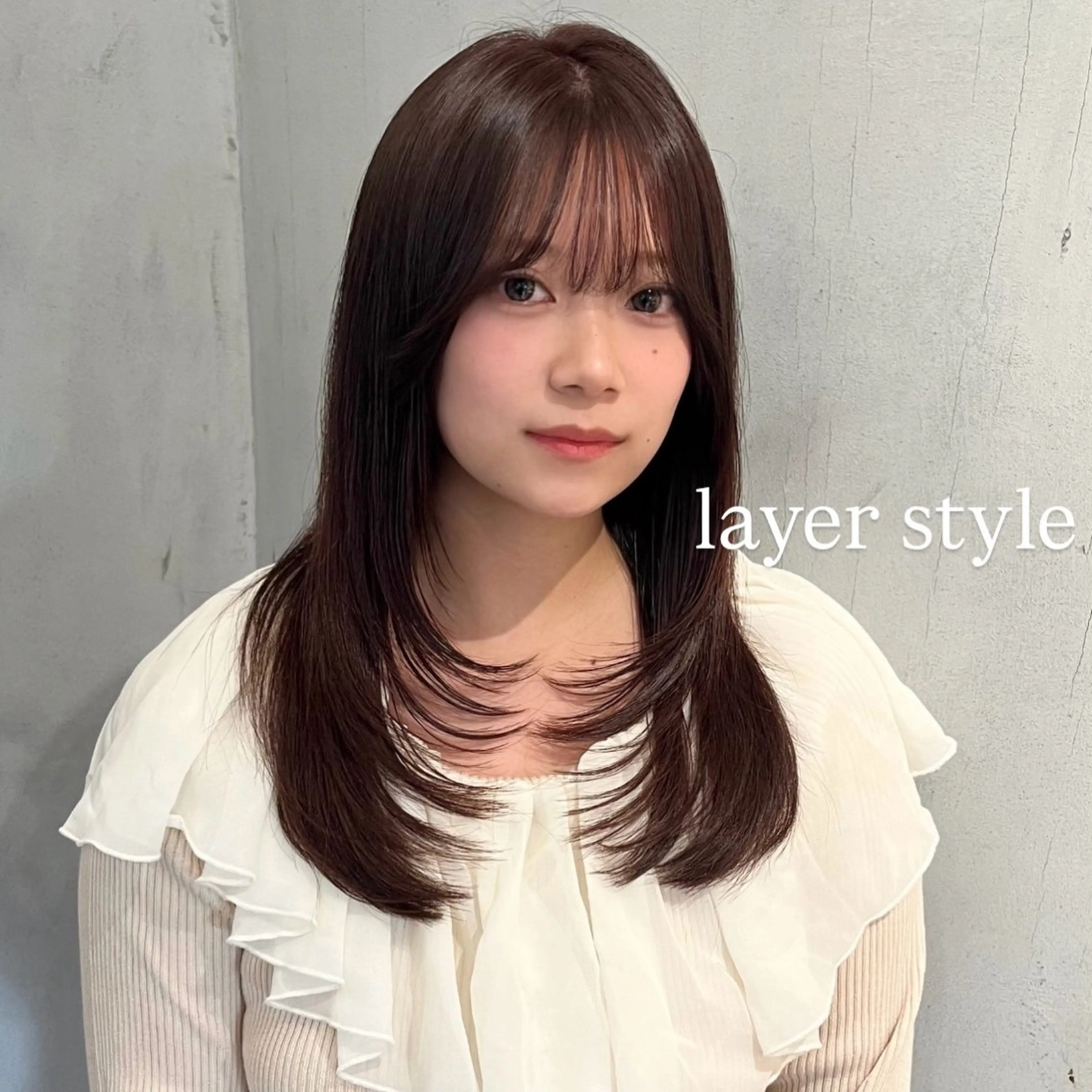 ロング 𝙆𝙖𝙞🎀🩶 レイヤー/縮毛矯正のヘアスタイル