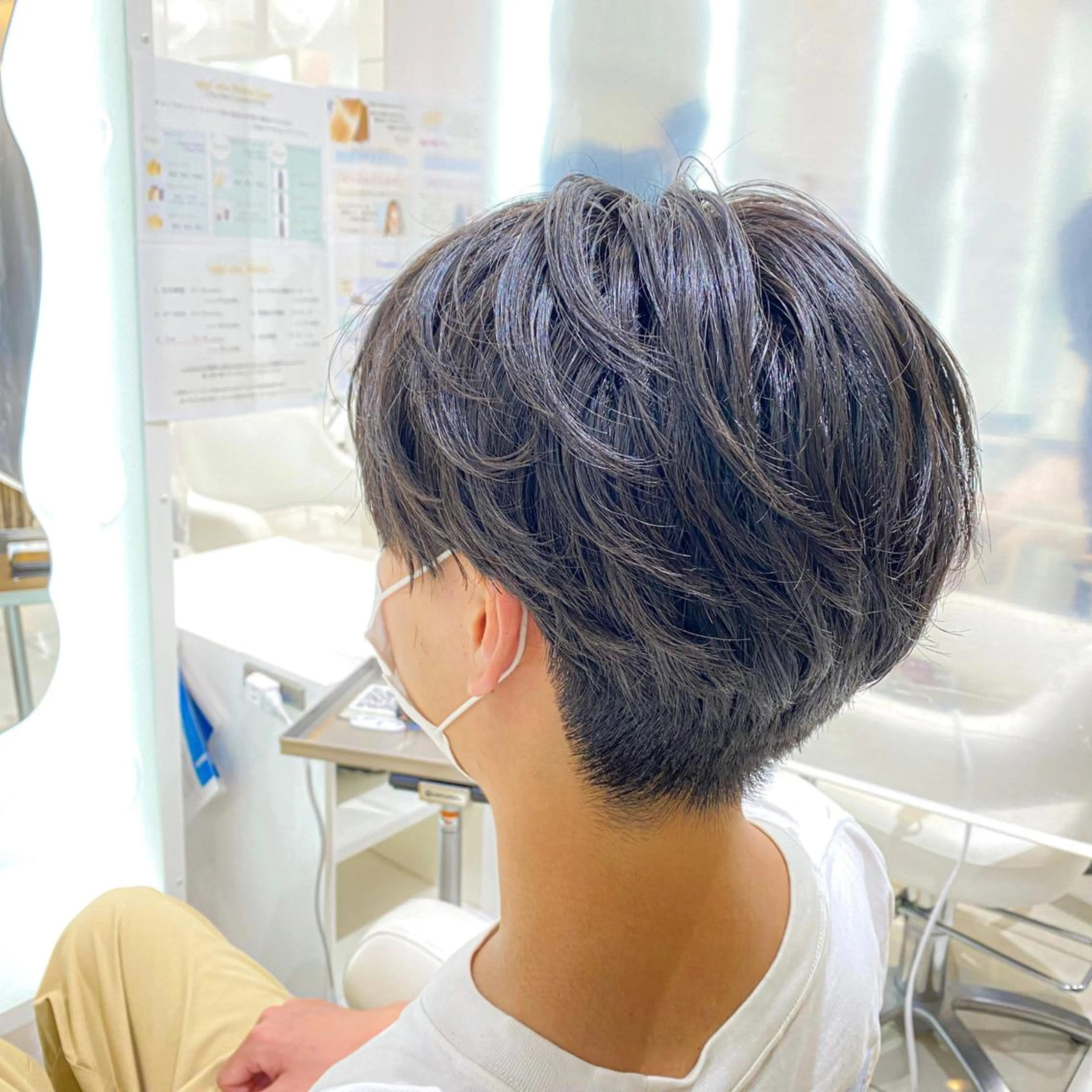 パーマ メンズ カット パーマ トリートメント スパイラル波巻き パーマ井本汰壱のヘアスタイル