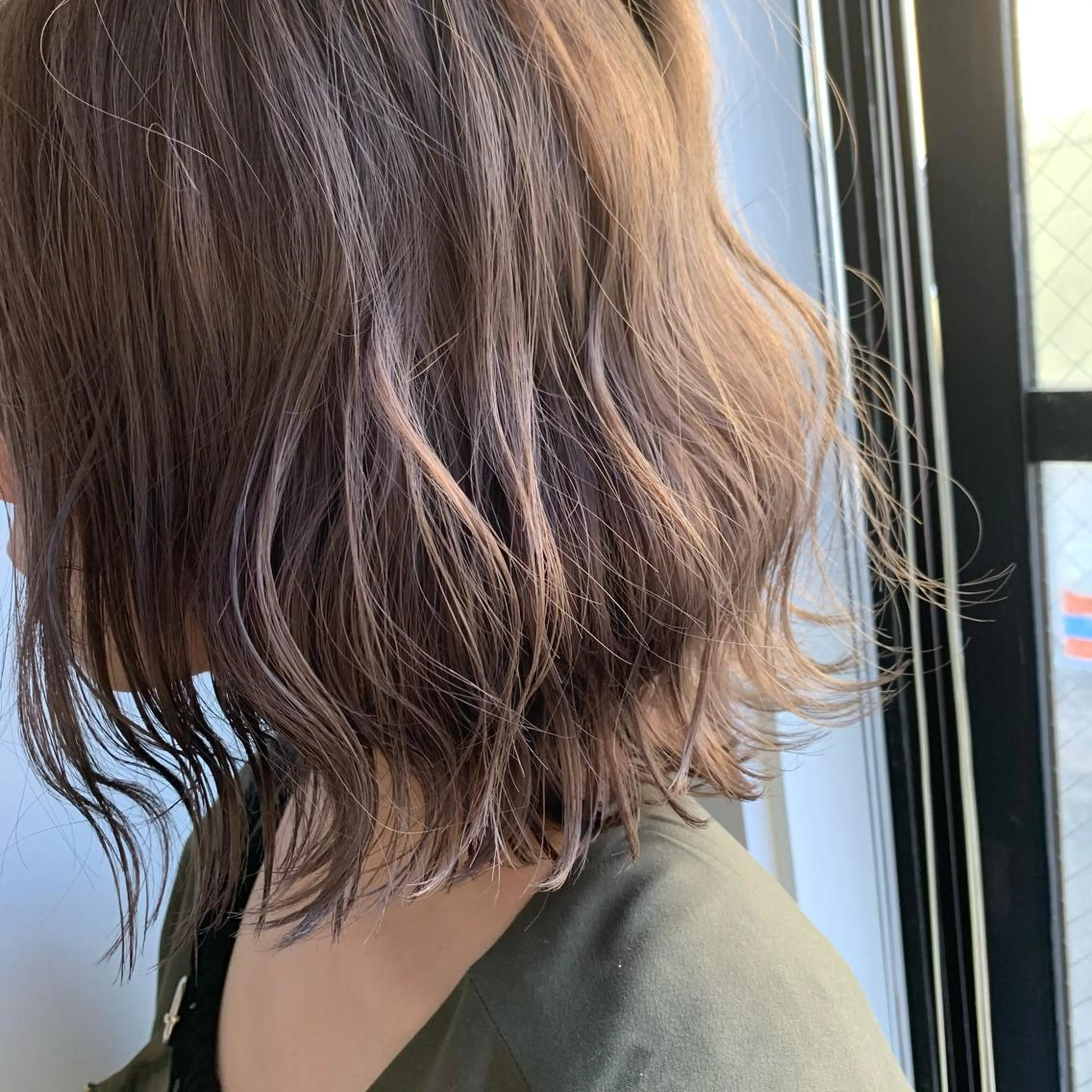 ミディアム カラー メンズカットパーマ/ ブリーチ高柳将太のヘアスタイル