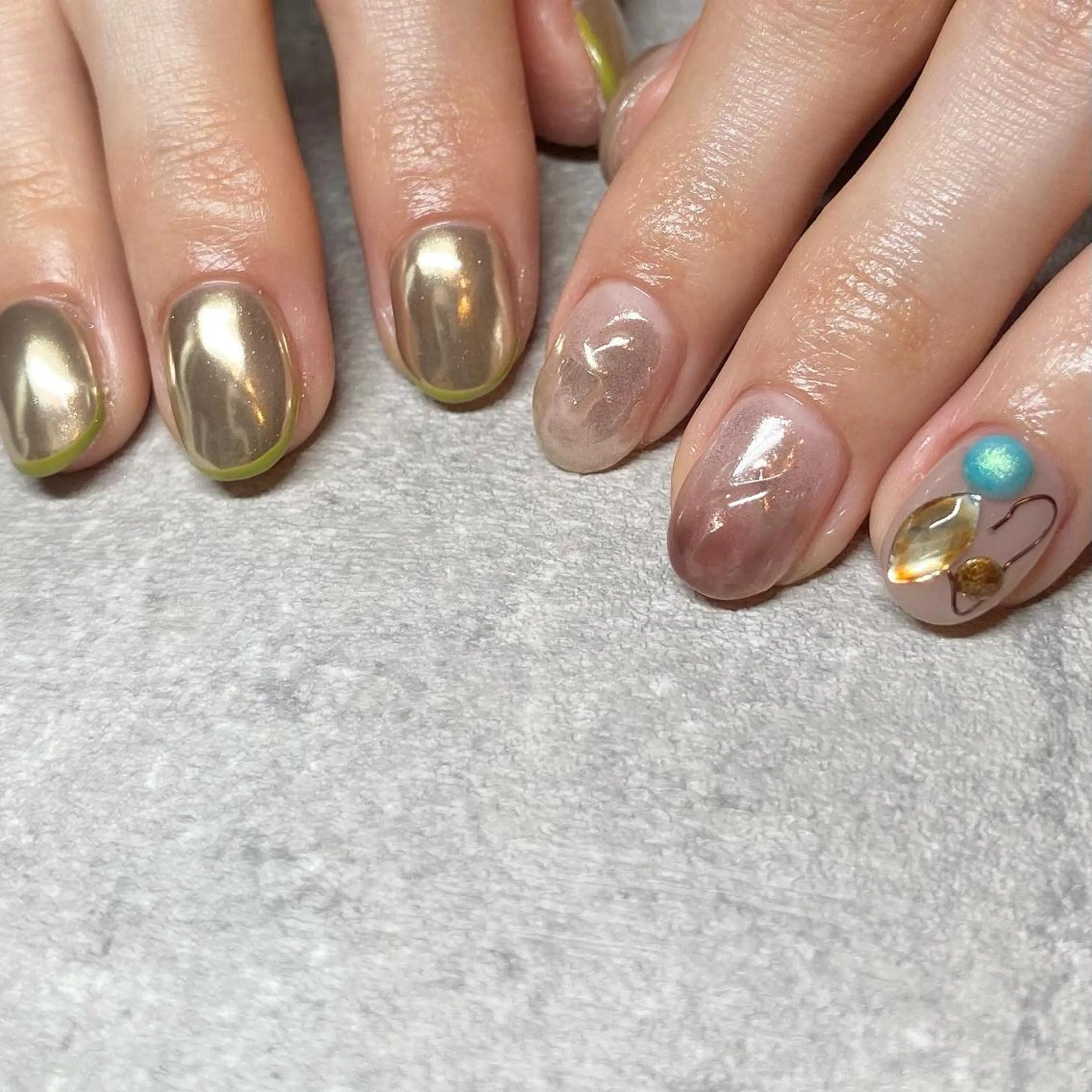 ネイル アートネイル ニュアンスネイル 春ネイル 夏ネイル ハンドネイル 山田 貴子のネイルデザイン