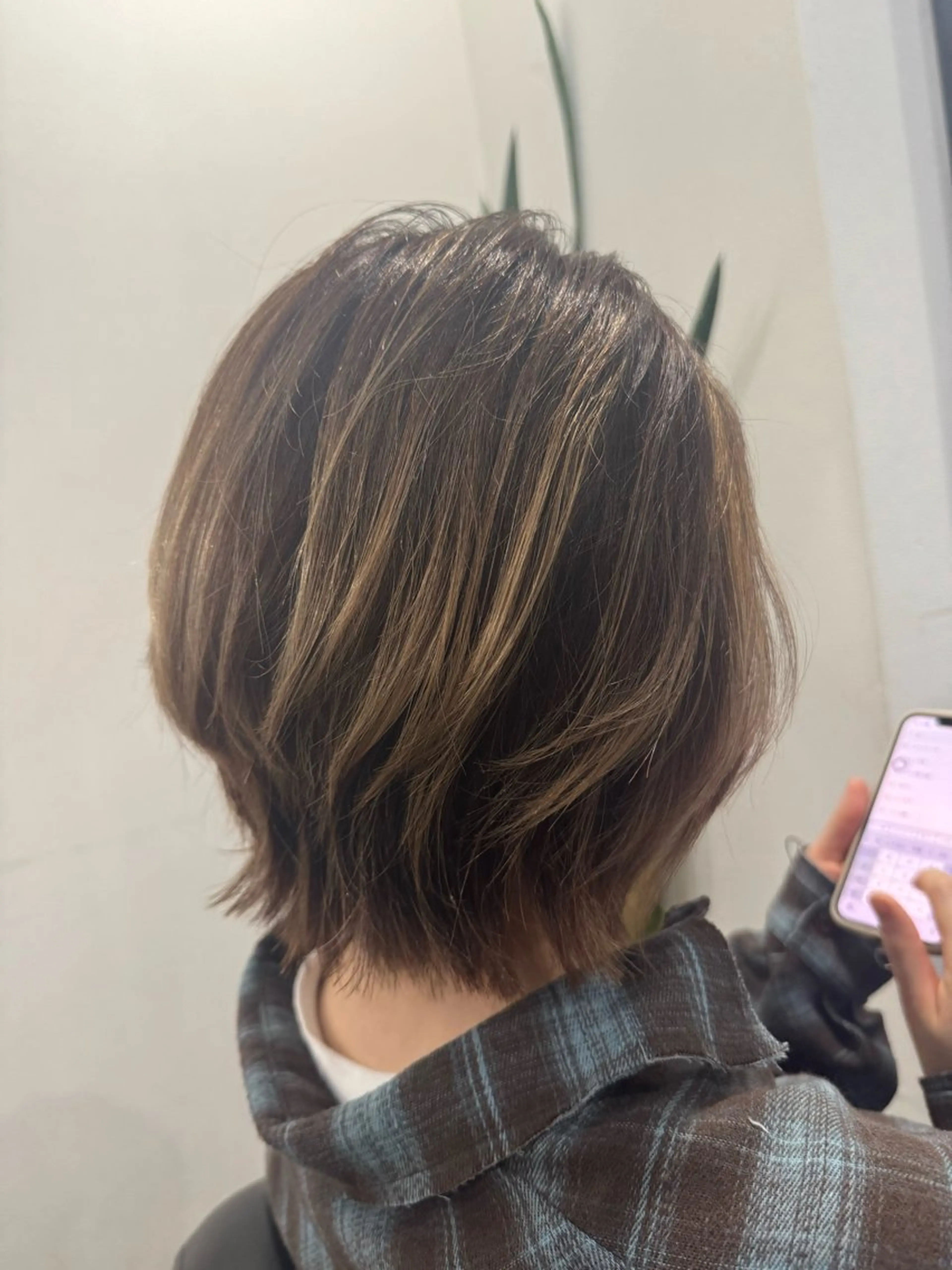 ミディアム カット ヘアカラー くせ毛多毛特化 高橋　淳のヘアスタイル