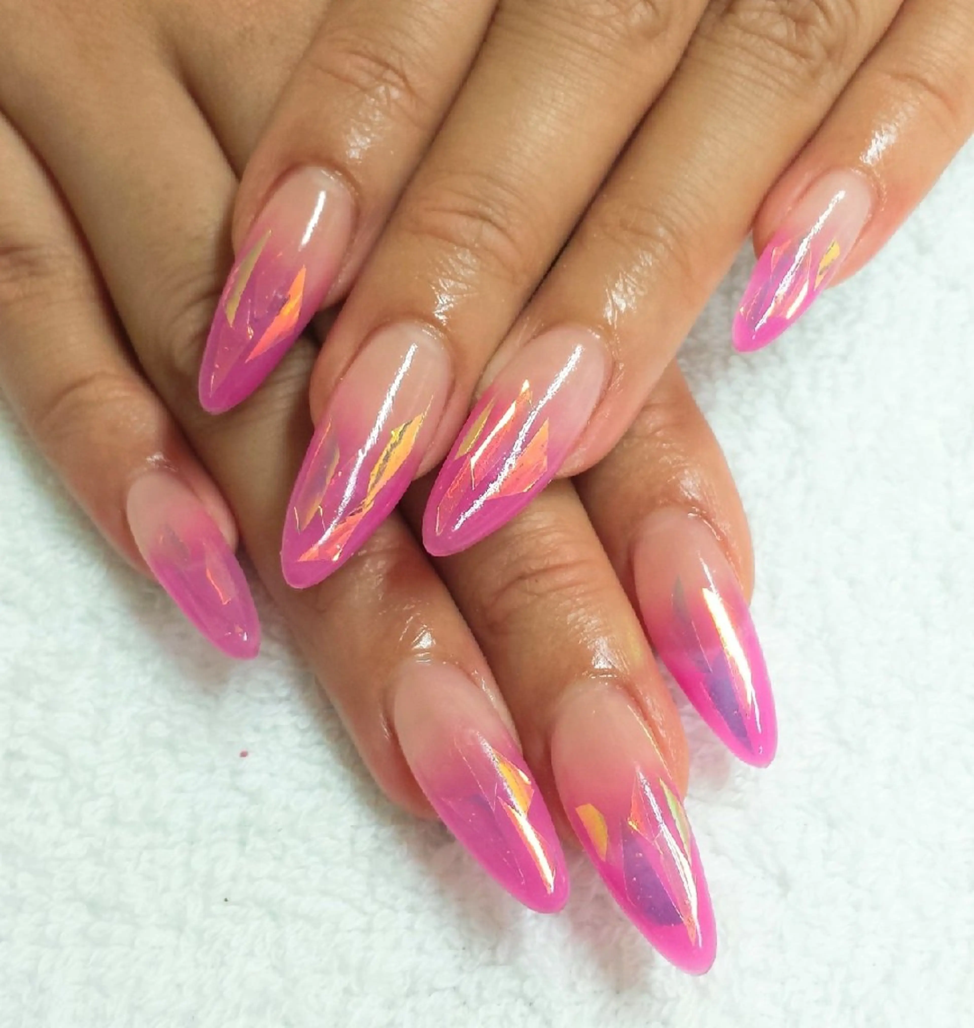 ネイル キラキラネイル ミラーネイル ピンク Nail 🌱TSUBASAのネイルデザイン