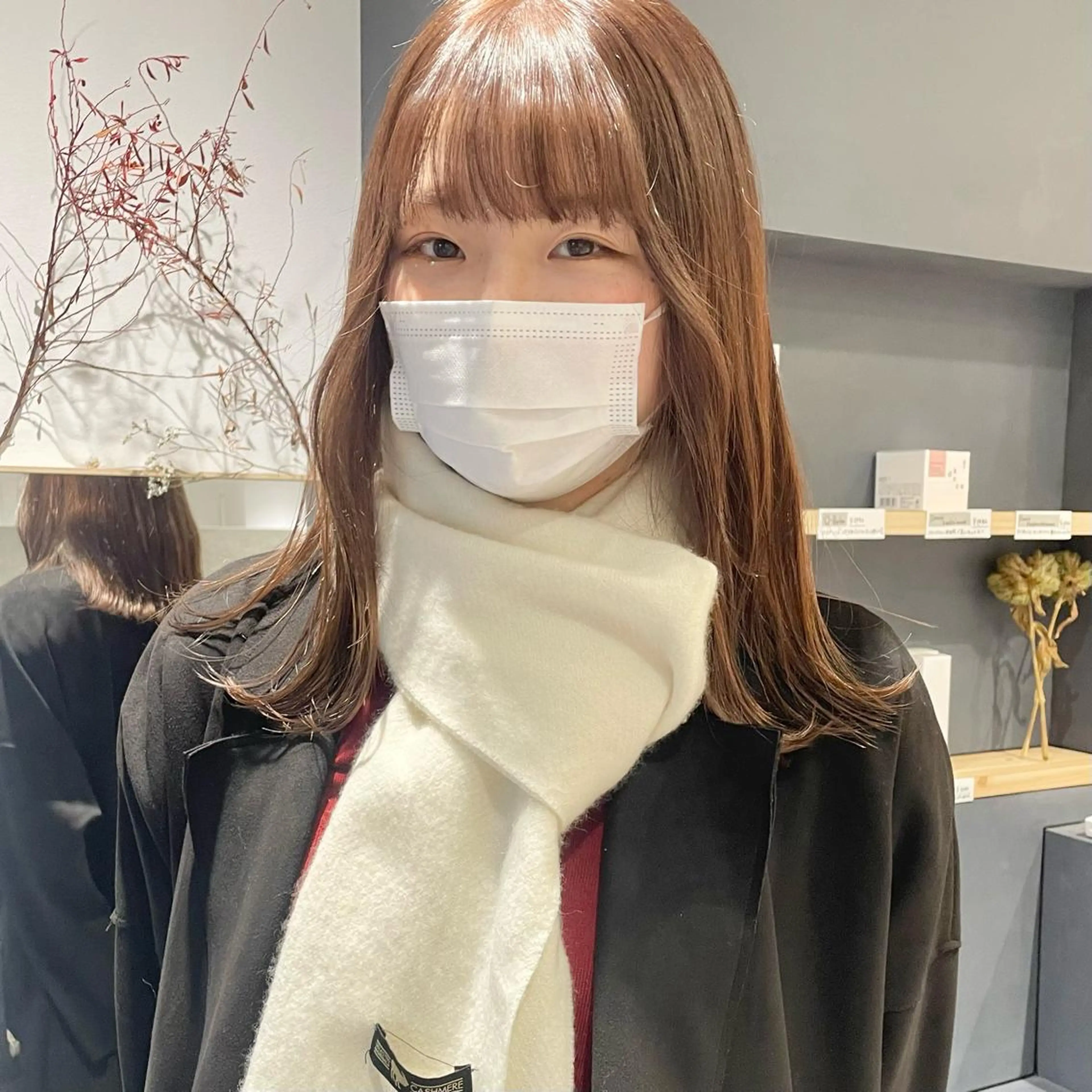 セミロング カラー カット ヘアカラー トリートメント 🍊暖色×顔周り 🍊cocoroのヘアスタイル