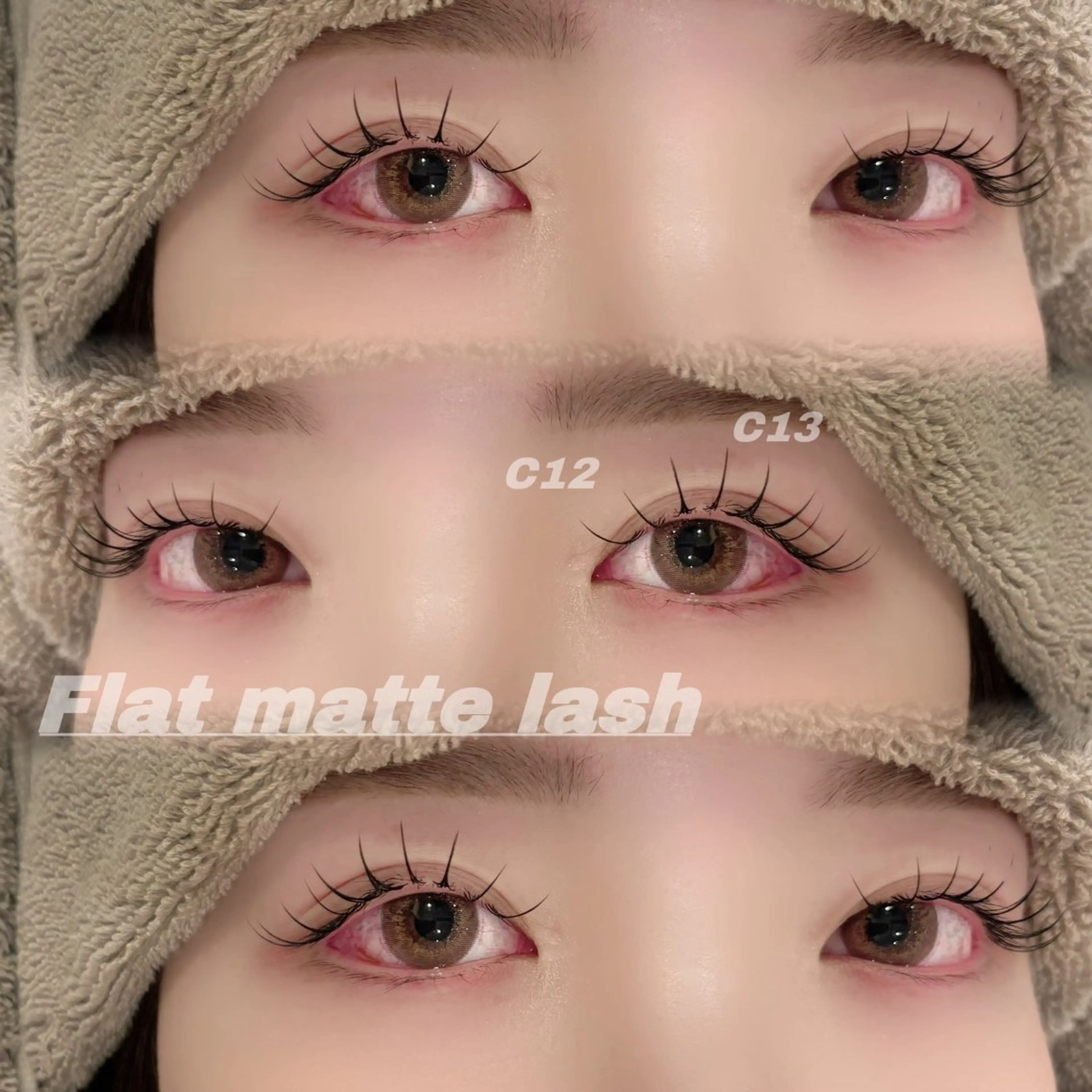 マツエク・マツパ 束感まつ毛 Cカール フラットラッシュ マツエク Eye ELSA lash栄店の眉毛・アイブロウイメージ