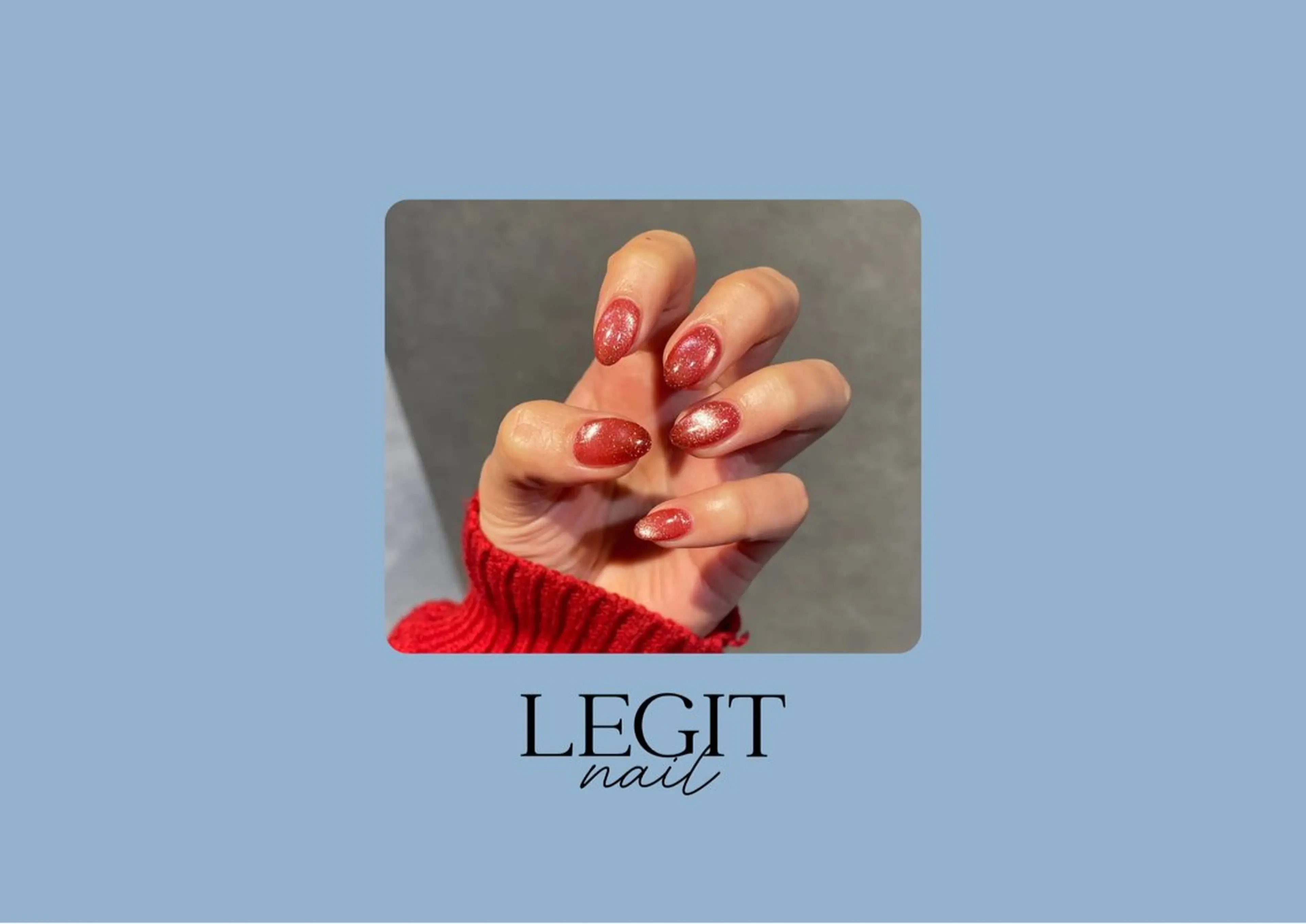 ネイル マグネットネイル ハンドネイル LEGIT nail AKARIのネイルデザイン