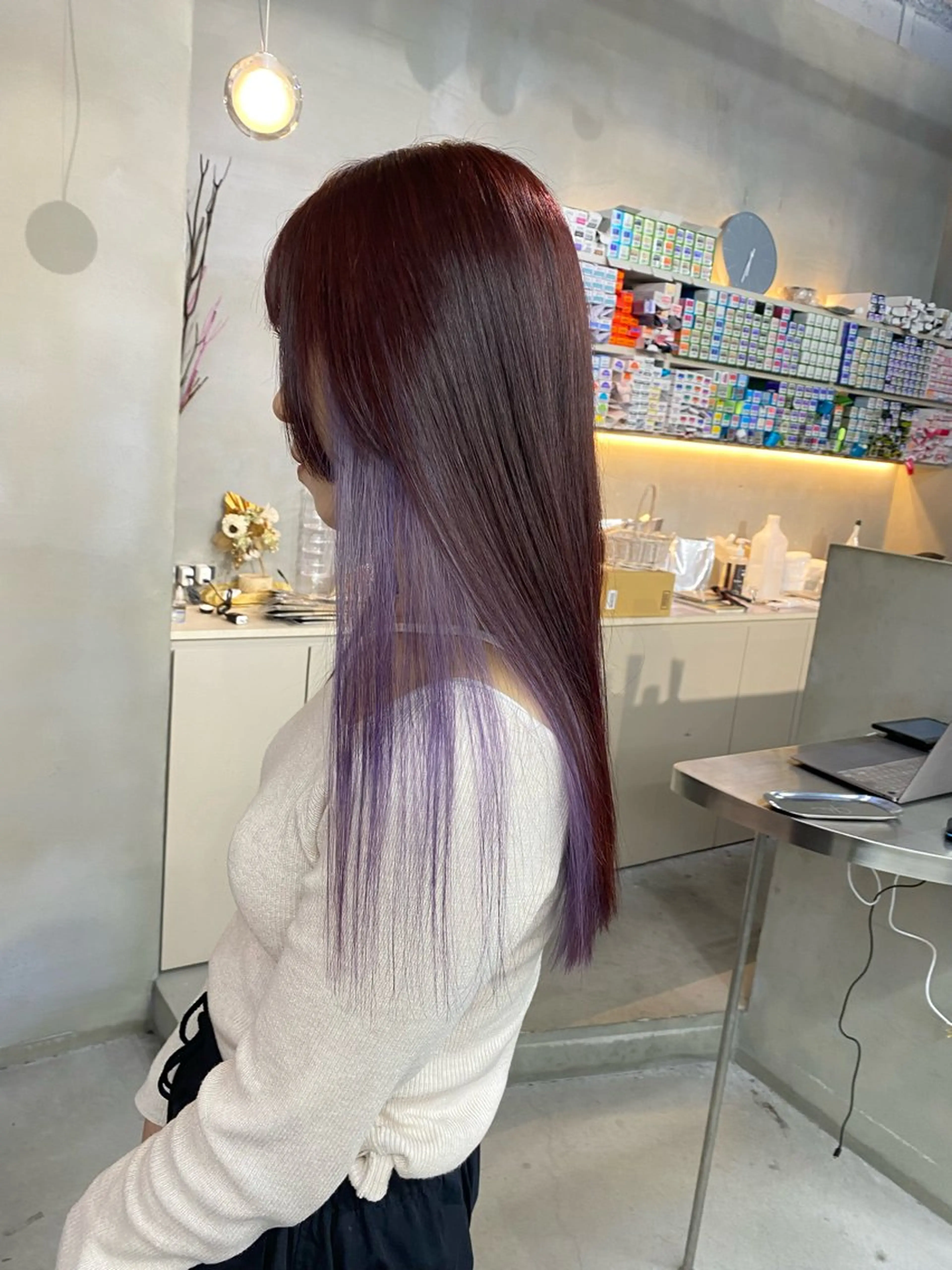 ロング カラー ヘアカラー 前橋 姫奈のヘアスタイル