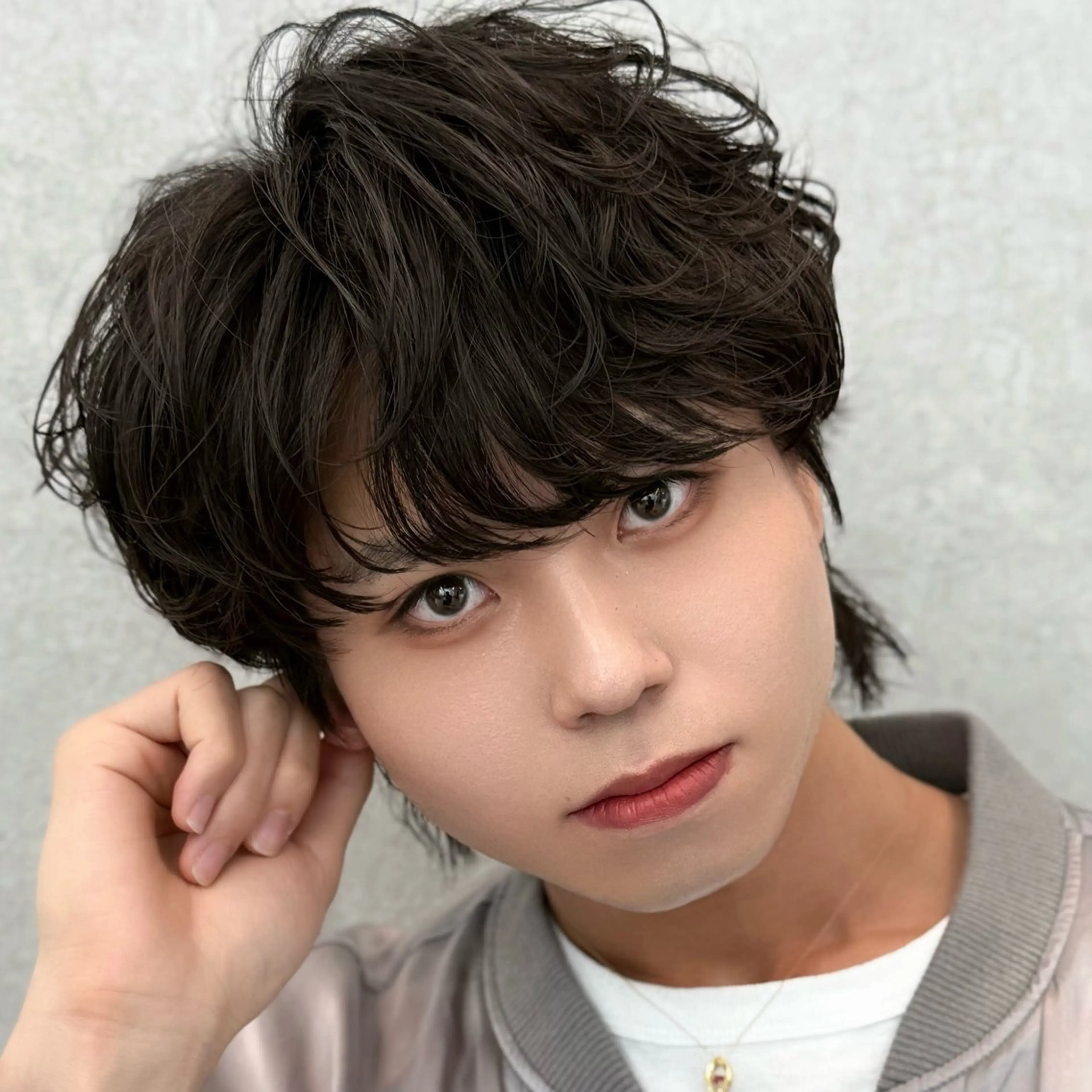 ミディアム パーマ メンズ メンズZina代表 田端 麗治のヘアスタイル