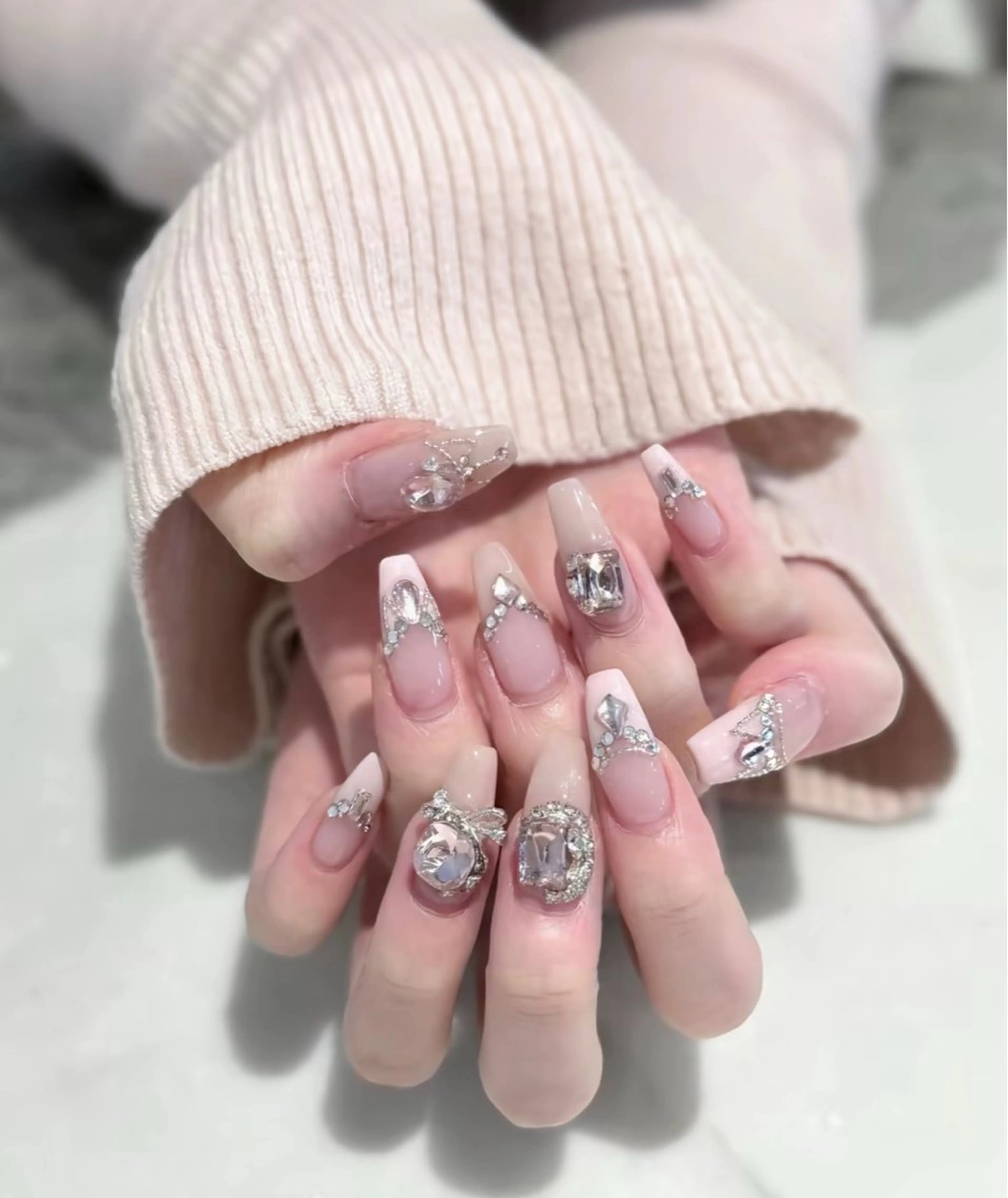 ネイル アートネイル フラワーネイル フレンチネイル ジェルネイル グラデーション ハンドネイル Ryu Nail NekoChanのネイルデザイン