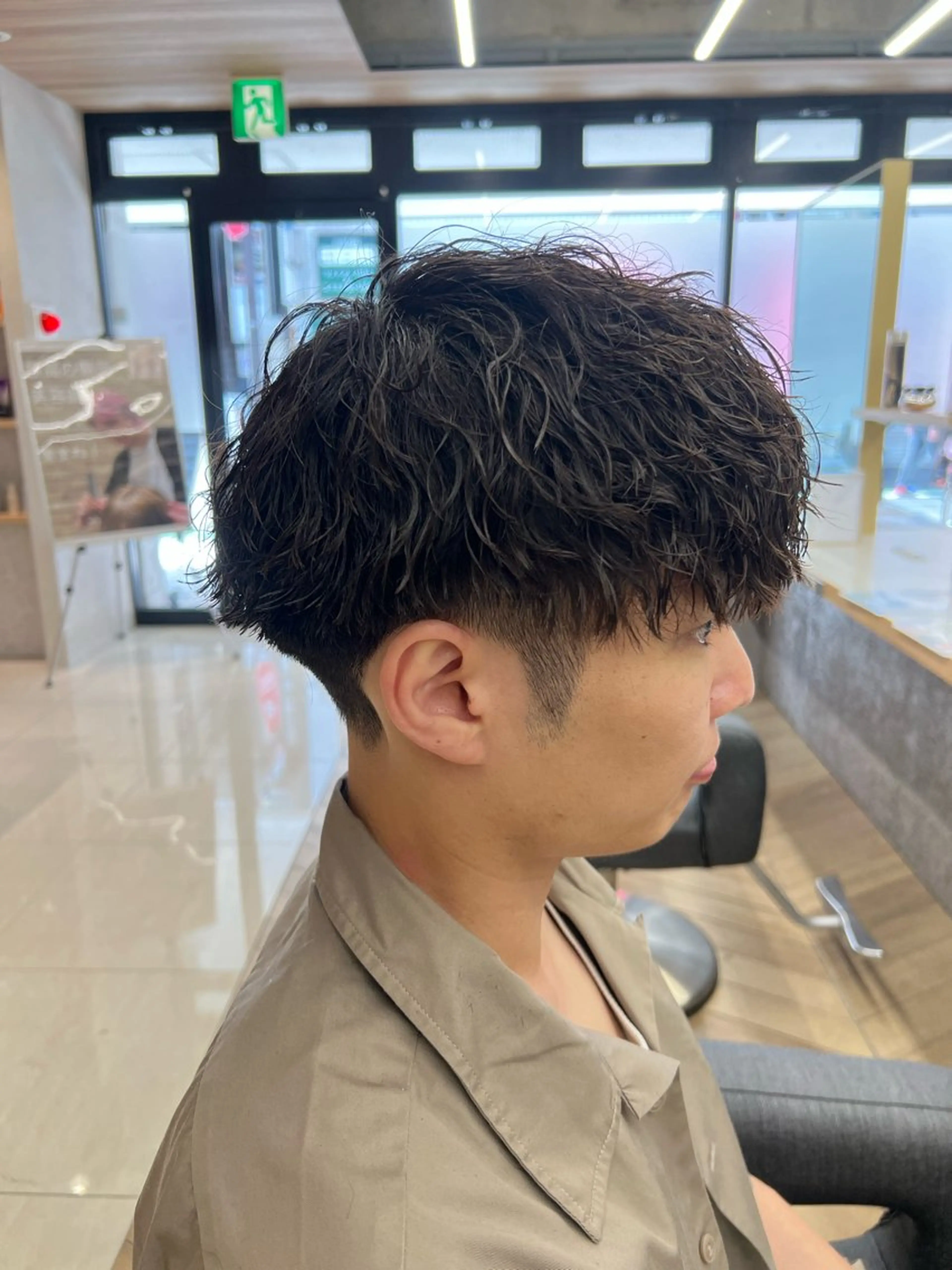 ショート パーマ メンズ カット パーマ トリートメント ヘアセット 🏅メンズ特化 ヤマクラ タイキのヘアスタイル