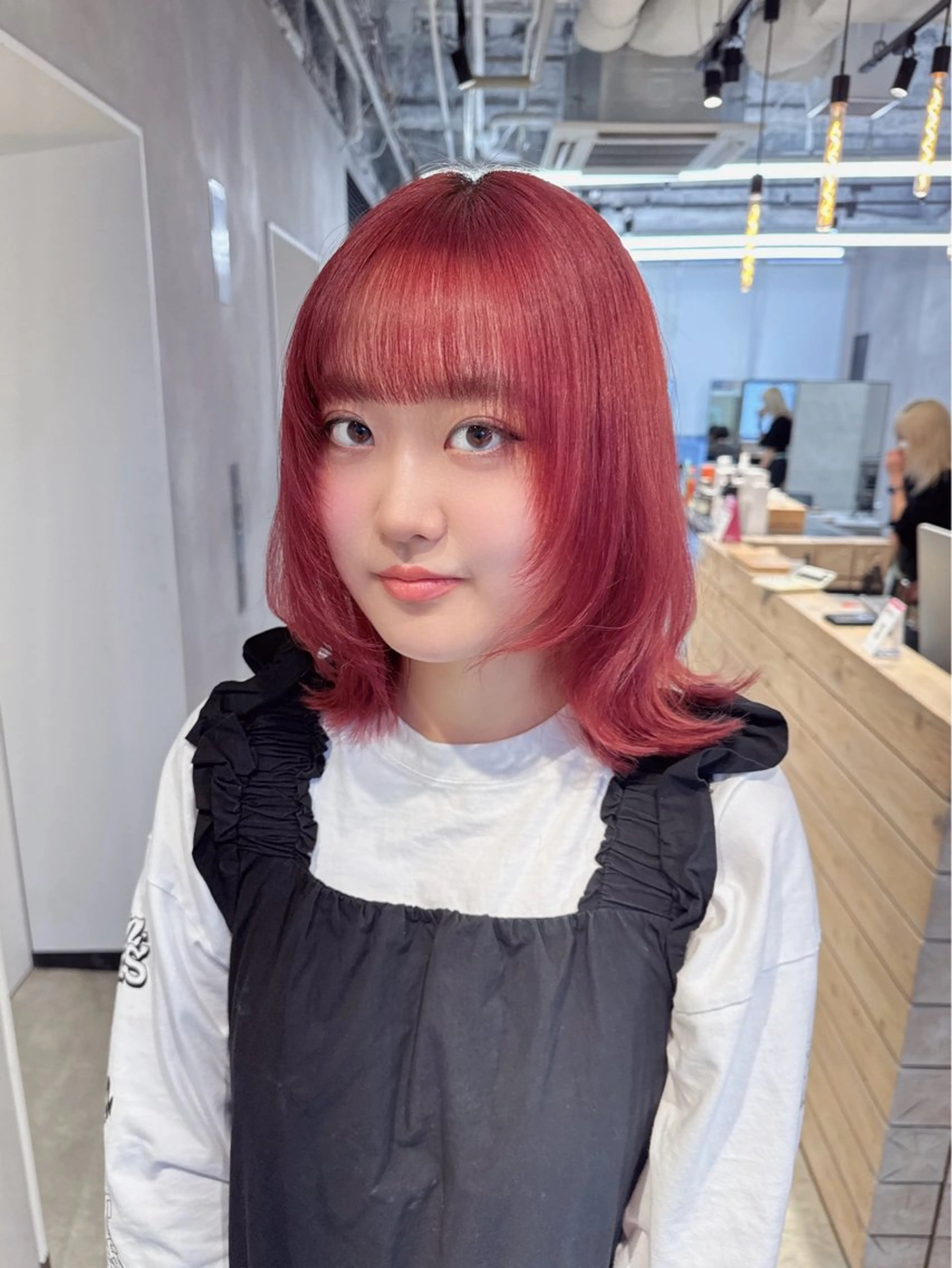 カラー レッドカラー カット ヘアカラー トリートメント 透明感カラー✨艶髪 制作🌱山根あゆみのヘアスタイル