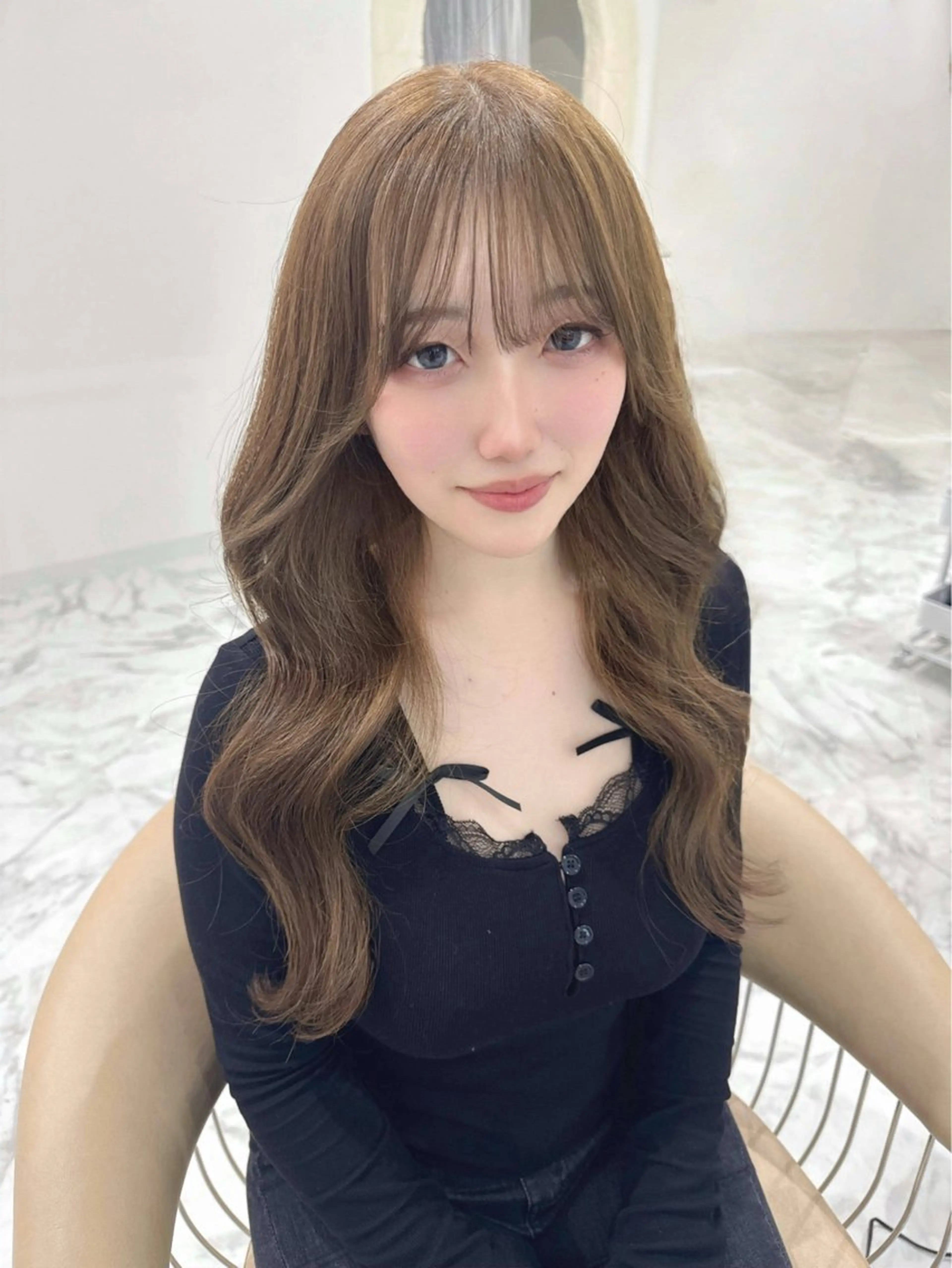 ロング ヘアカラー 韓国ヘアーサロン MARIA🐈‍⬛のヘアスタイル