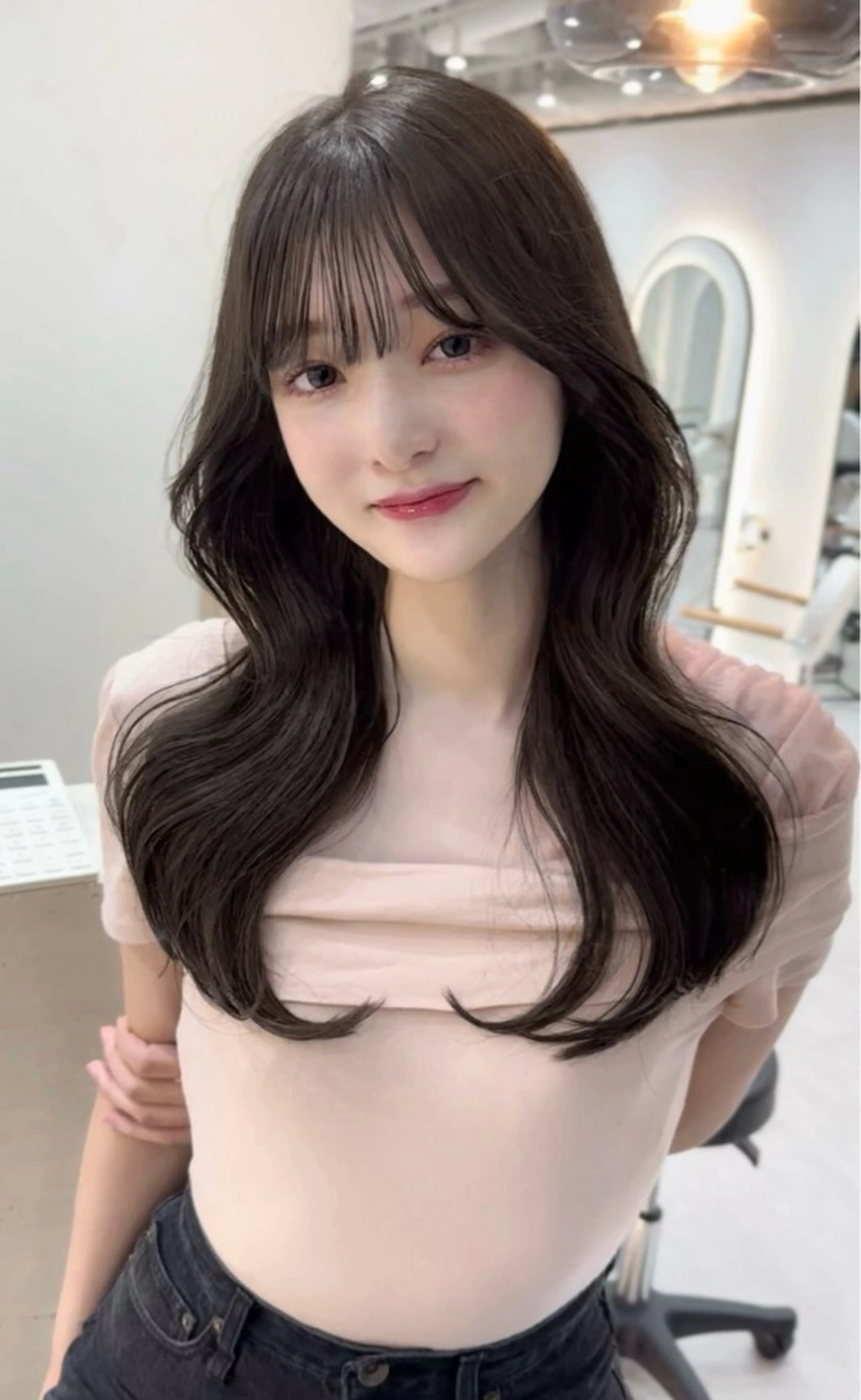 ロング カット ヘアカラー トリートメント 韓国ヘア🩶侑矢 艶髪透明感/福岡のヘアスタイル