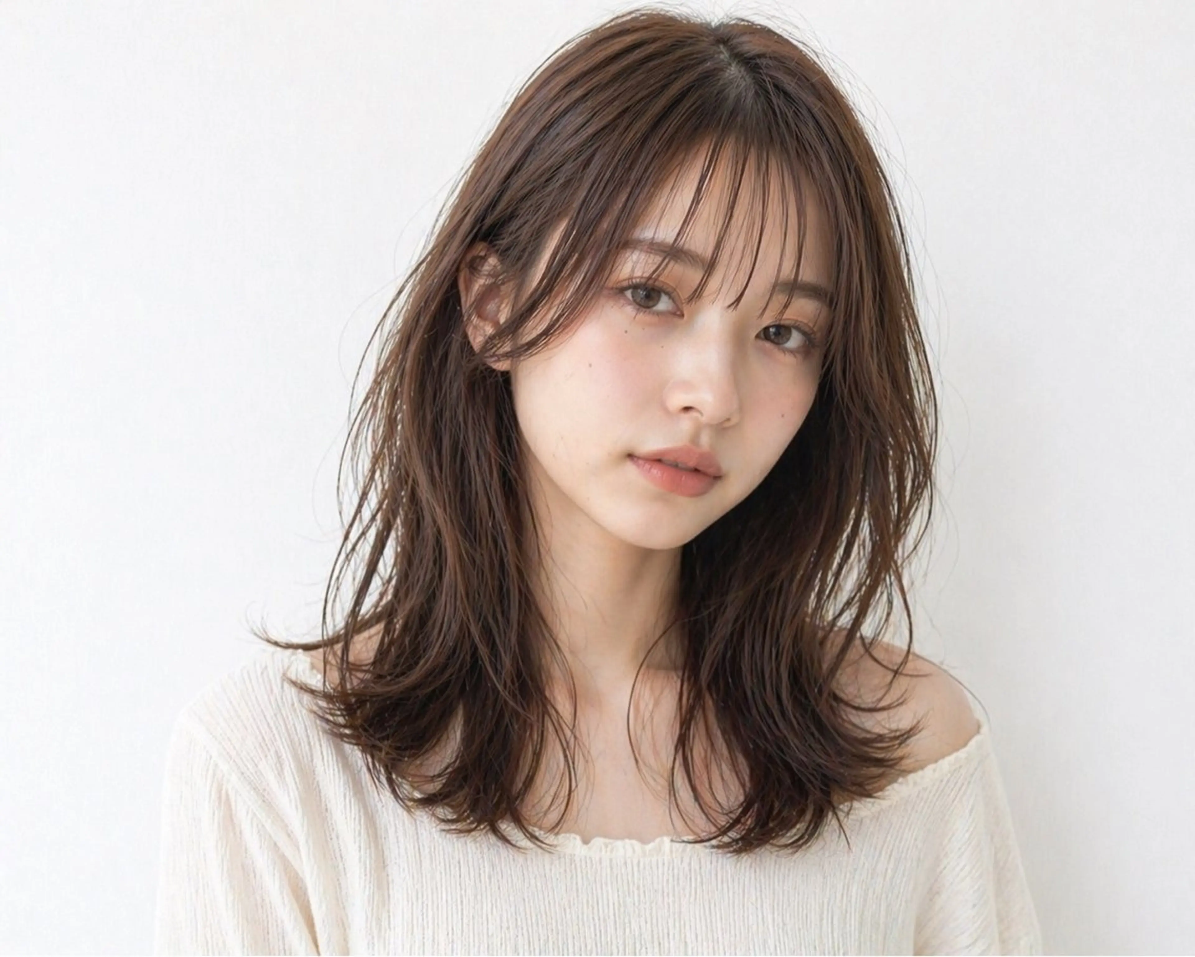 ミディアム カラー ナカジユイ 〈完全個室〉のヘアスタイル
