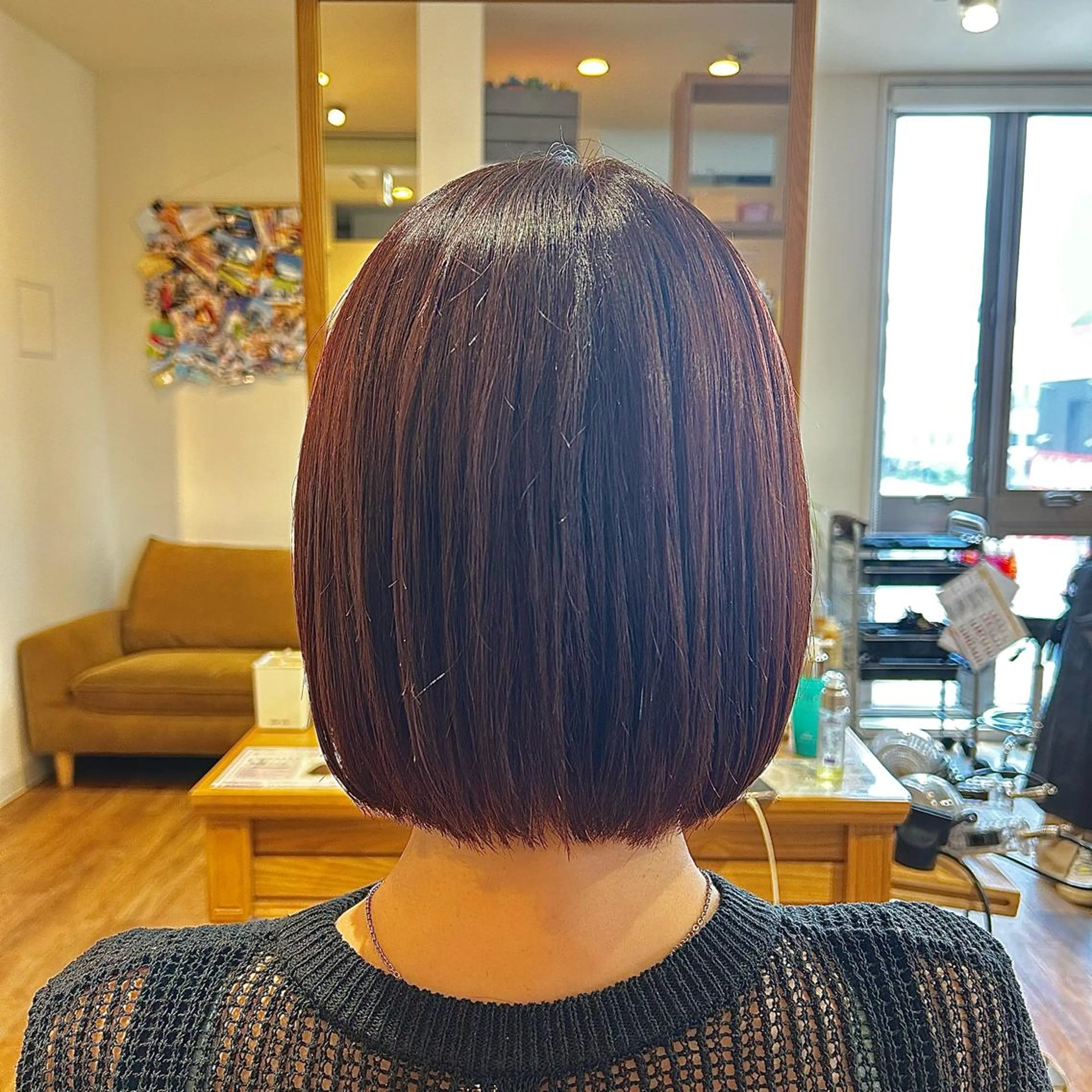 ミディアム 切りっぱなしボブ ボブ 西梅田 トウマ モデル募集中‼️のヘアスタイル