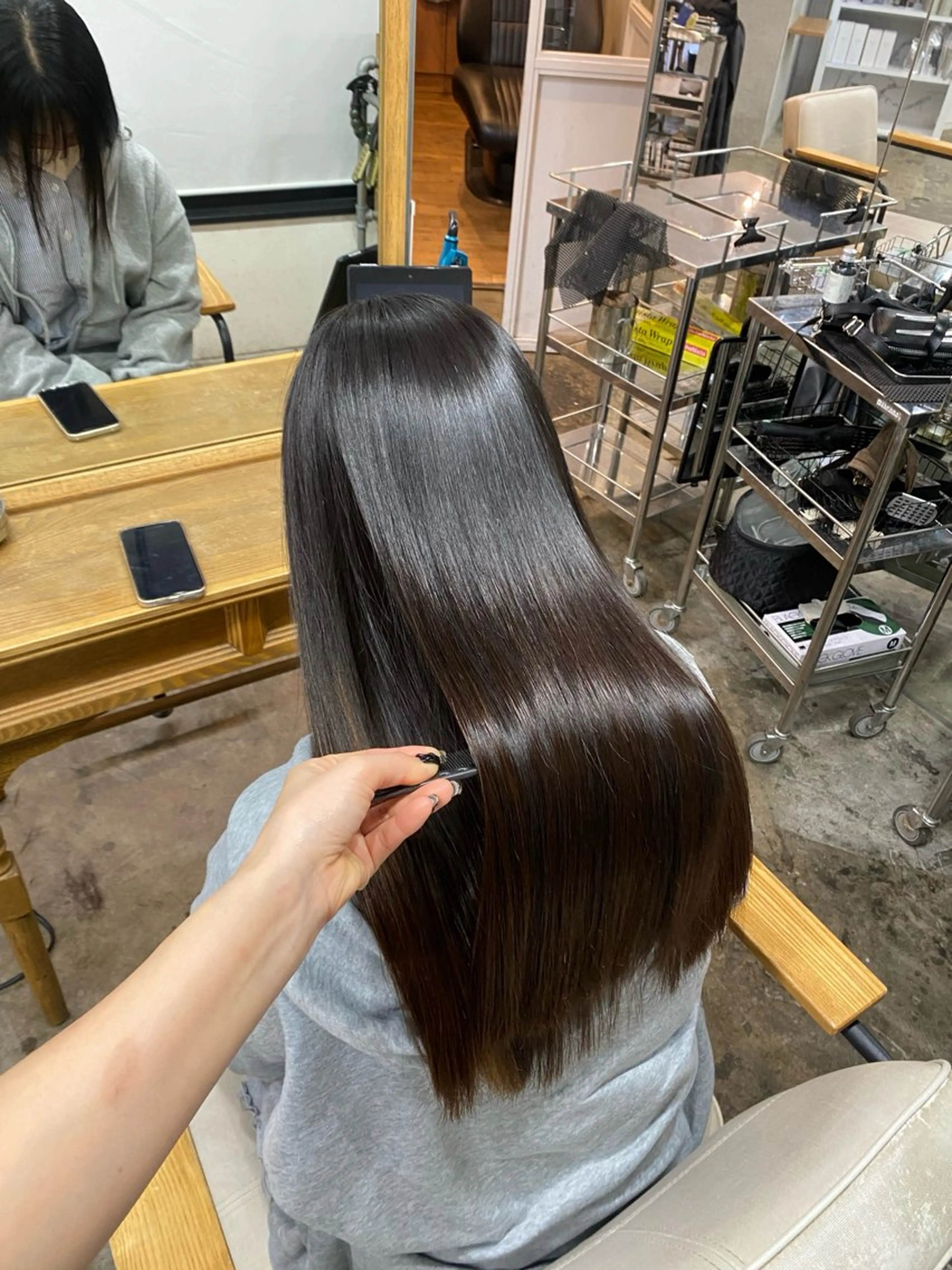 セミロング 縮毛矯正 大阪梅田/ イマムラミヅキのヘアスタイル
