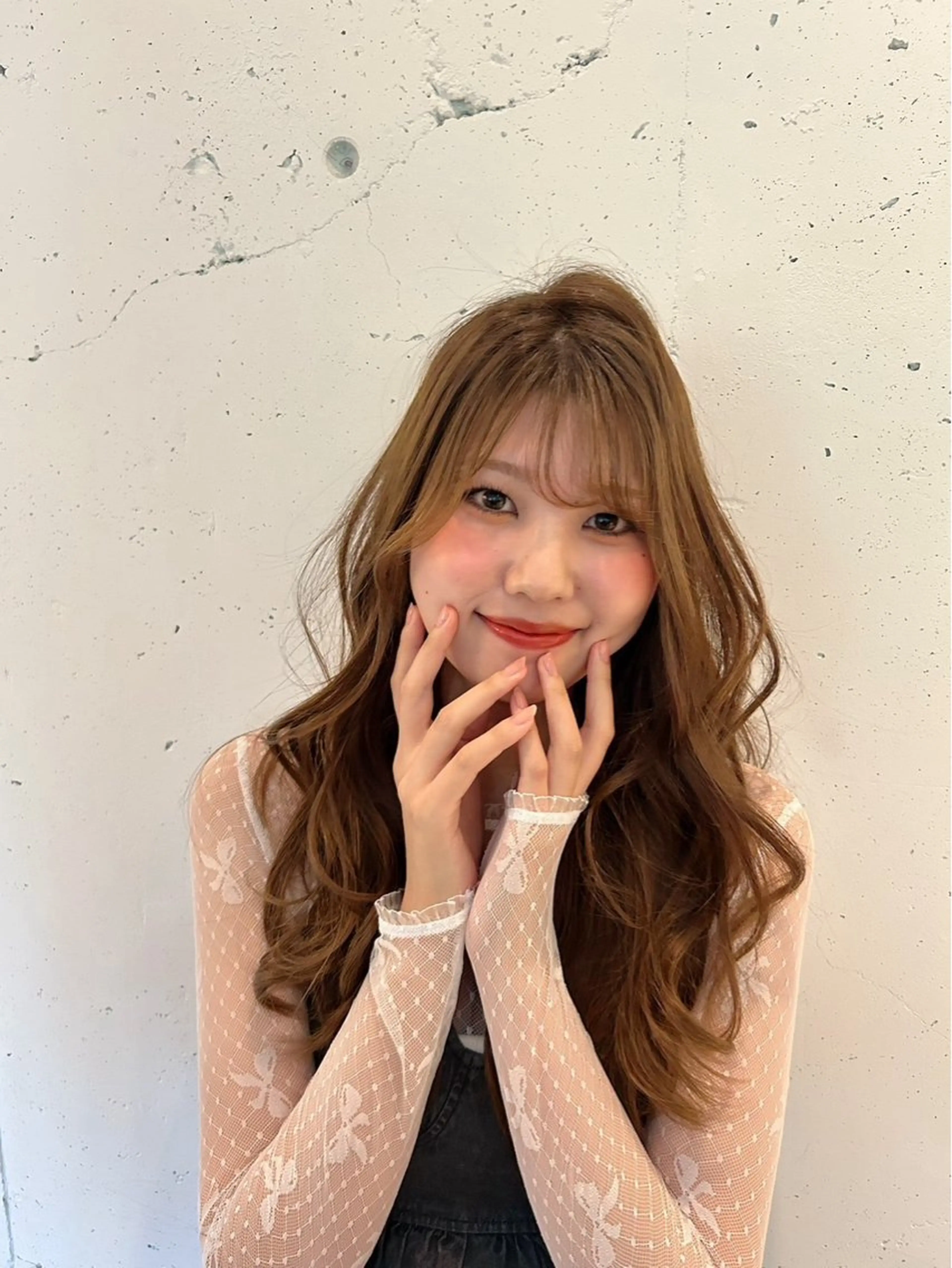 ロング FERIA桃山台🍑 𝕄𝕖𝕘𝕦のヘアスタイル
