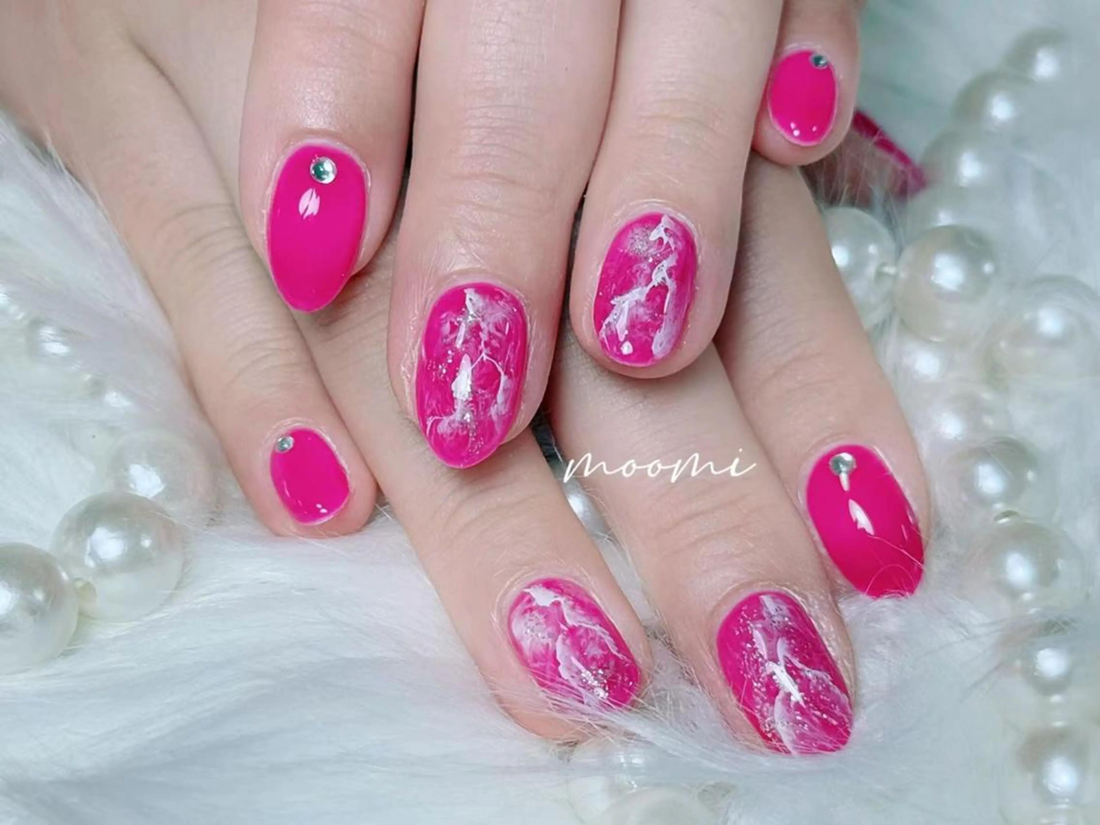 ネイル 長さ出し ジェルネイル グラデーション 韓国ネイル マグネットネイル moomi nail スカルプ専門のネイルデザイン