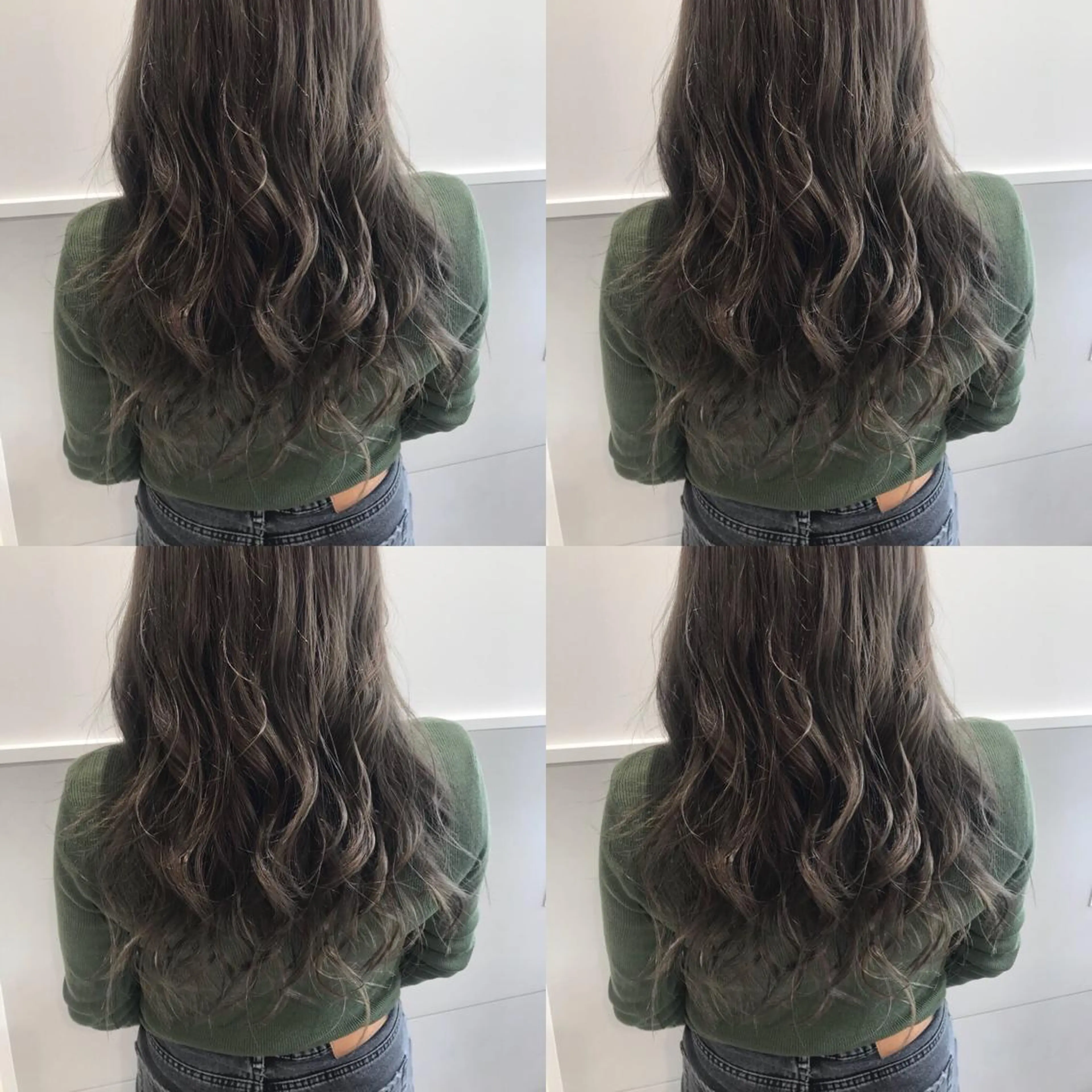 セミロング カラー 小栗 麻衣のヘアスタイル
