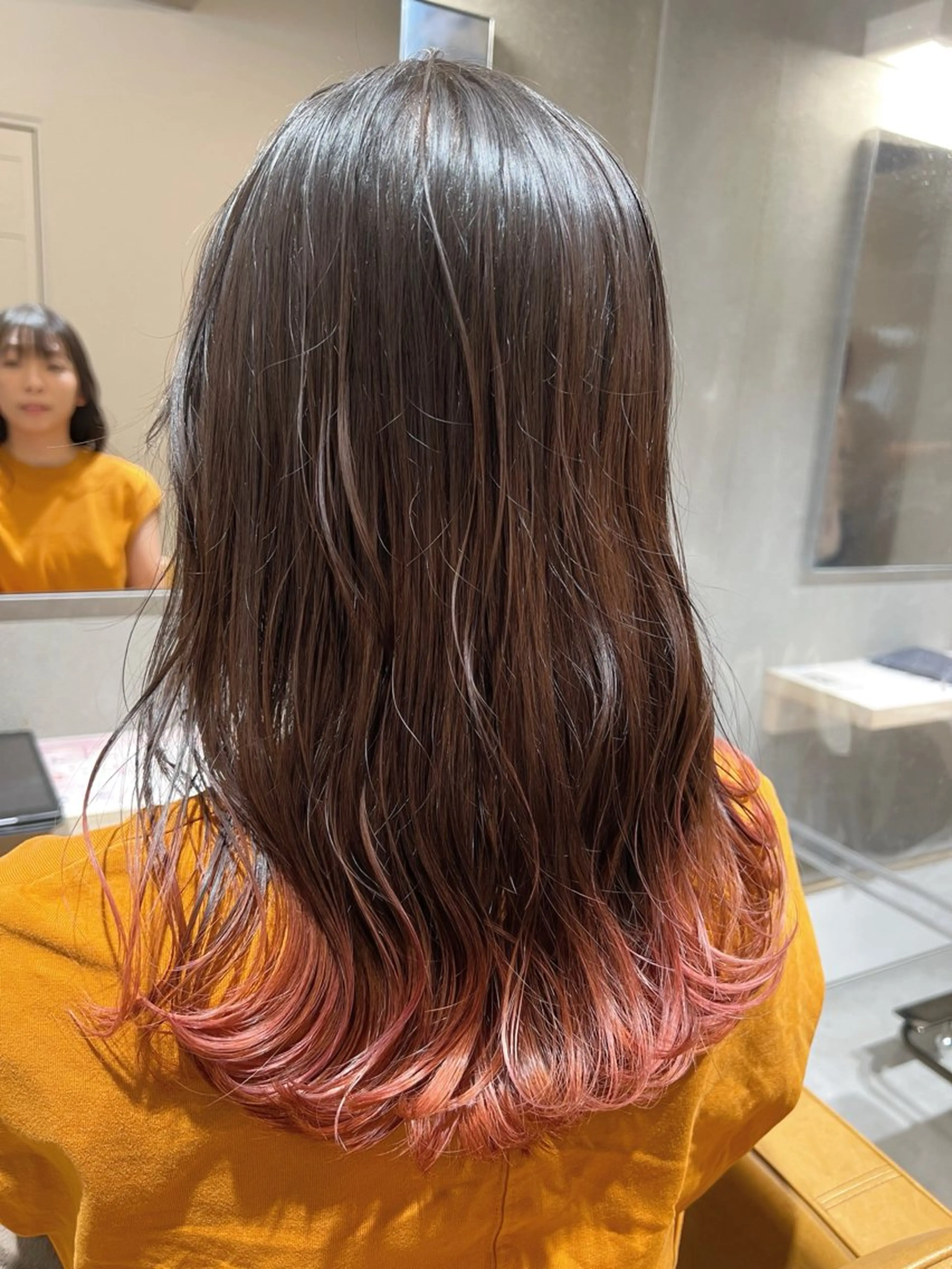 セミロング カラー グラデーションカラー 縮毛矯正×艶カラー /中村勇太のヘアスタイル