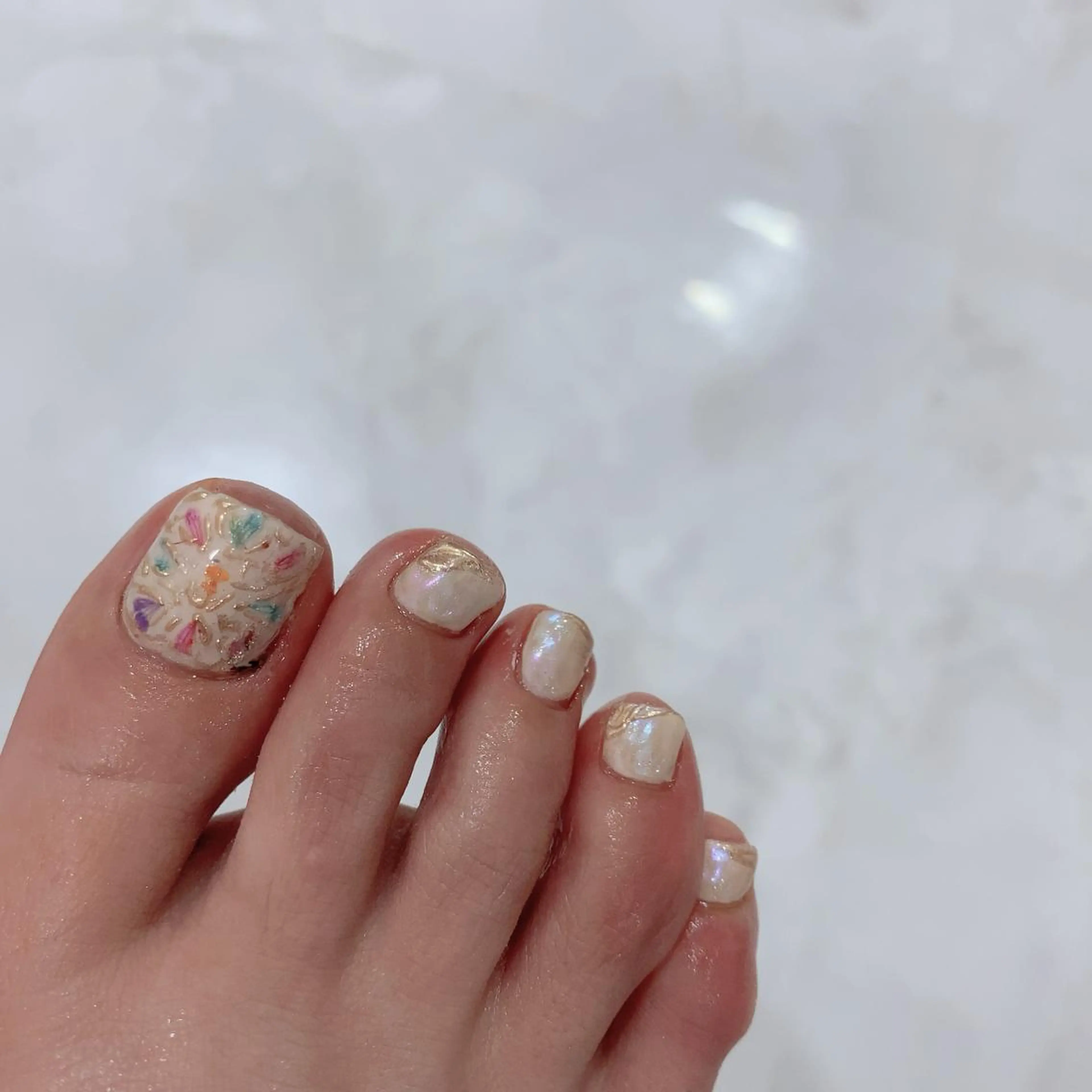 ネイル ミラーネイル フットネイル SOL NAILのネイルデザイン