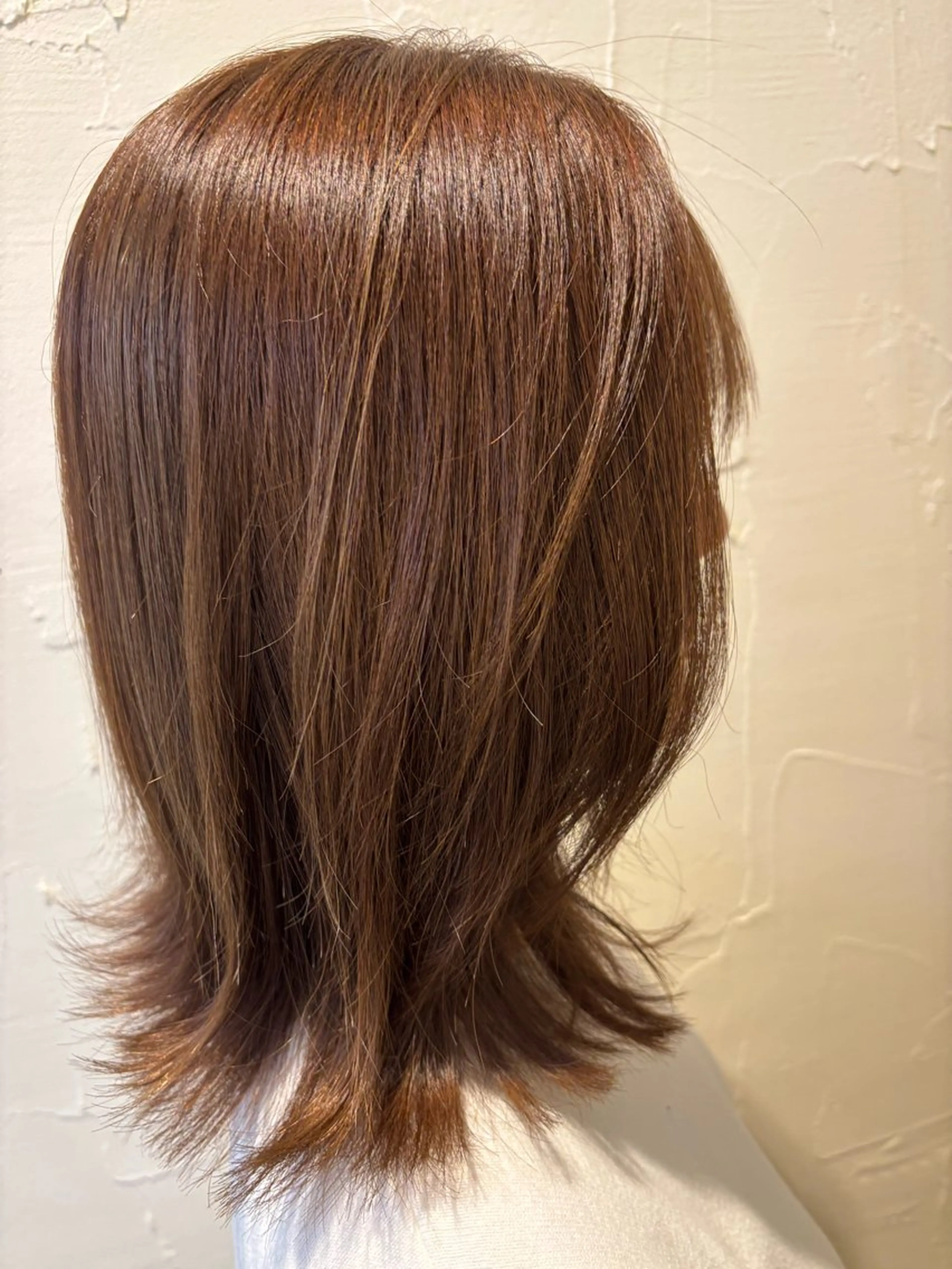 ミディアム カラー 野崎 恵美のヘアスタイル