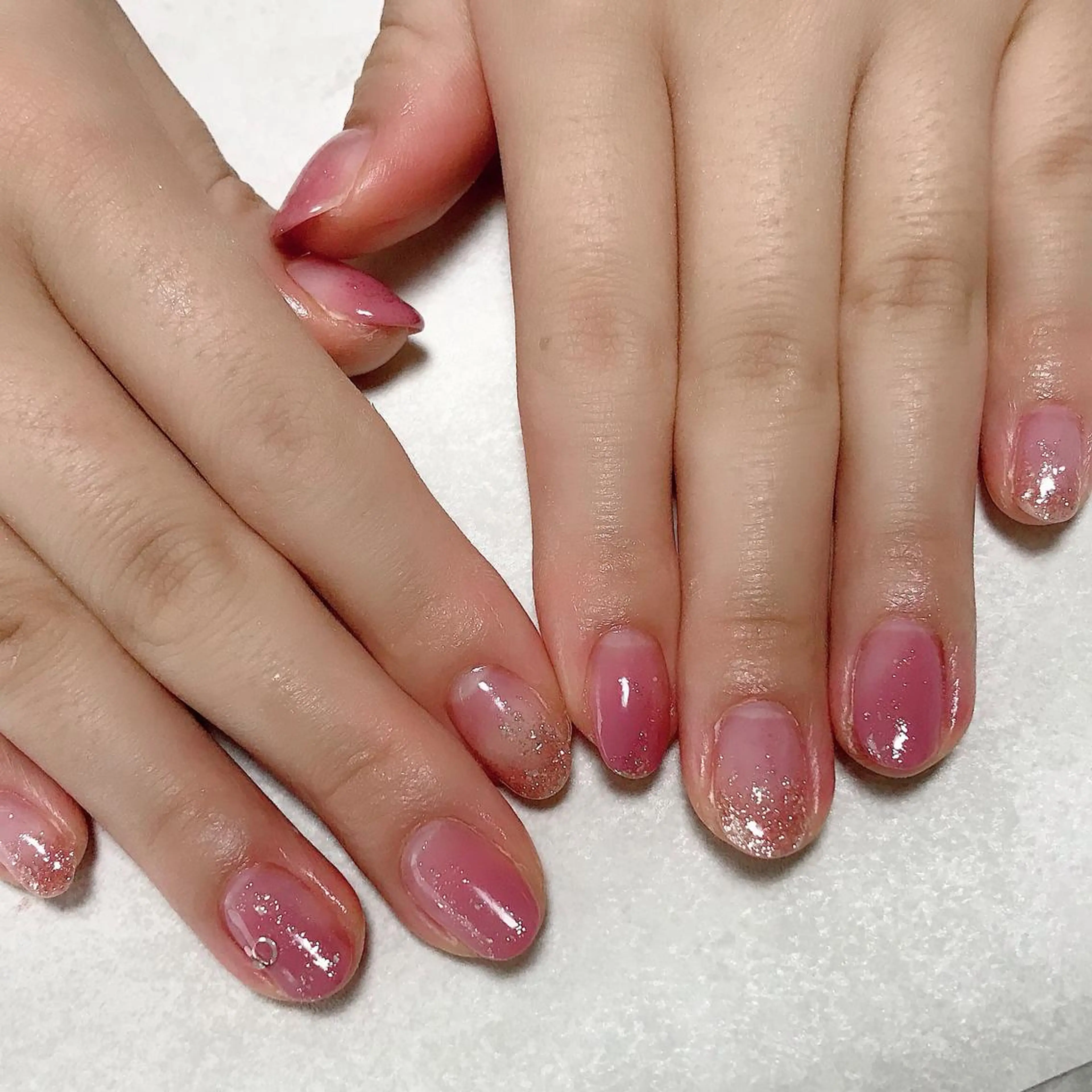 ネイル フットネイル ラメ(グリッター) ワンカラーネイル kikinail 溝の口のネイルデザイン