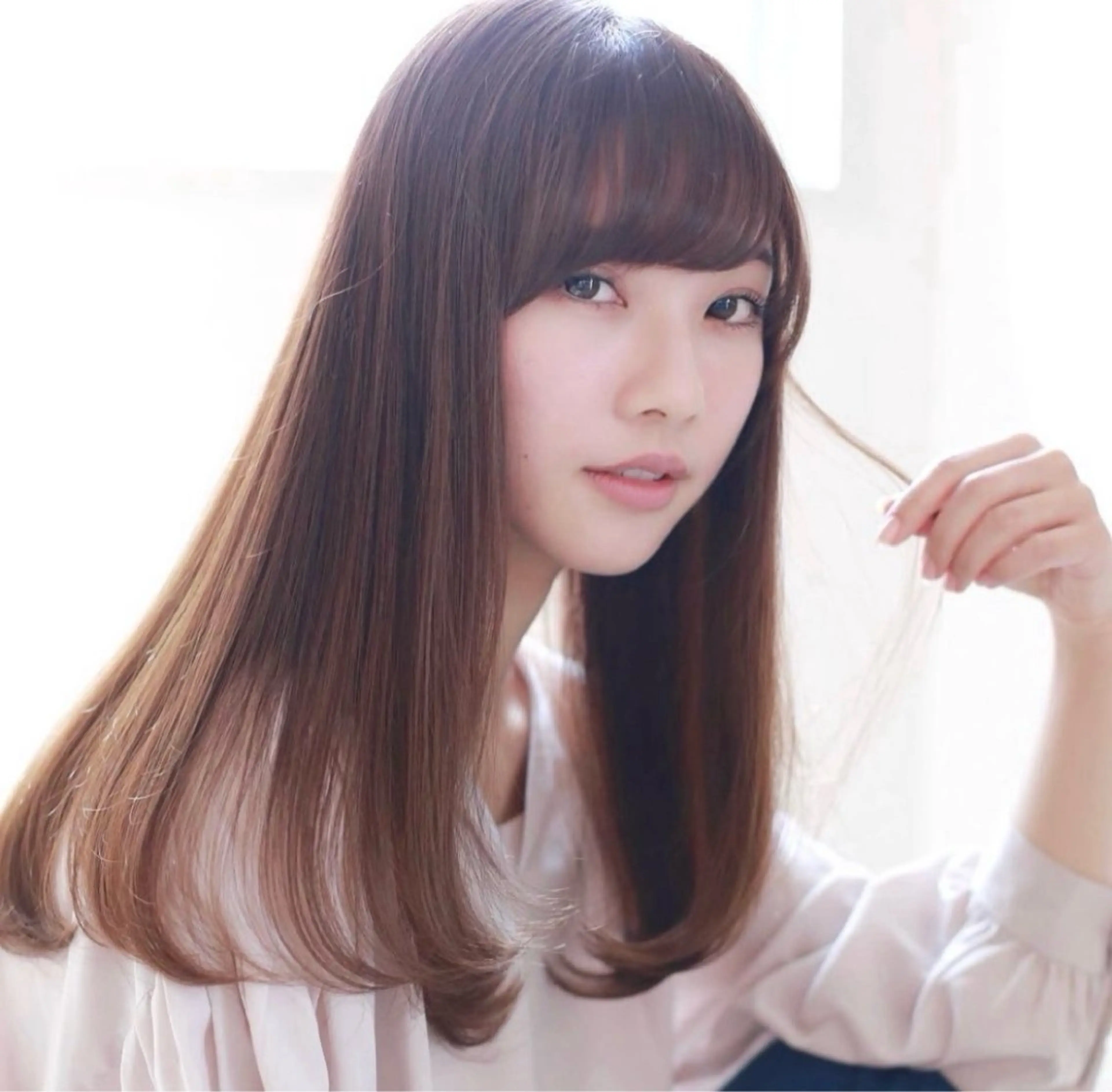 ロング パーマ ストレートパーマ カット 縮毛矯正 骨格/顔型/伏見/ 佐藤 里菜のヘアスタイル