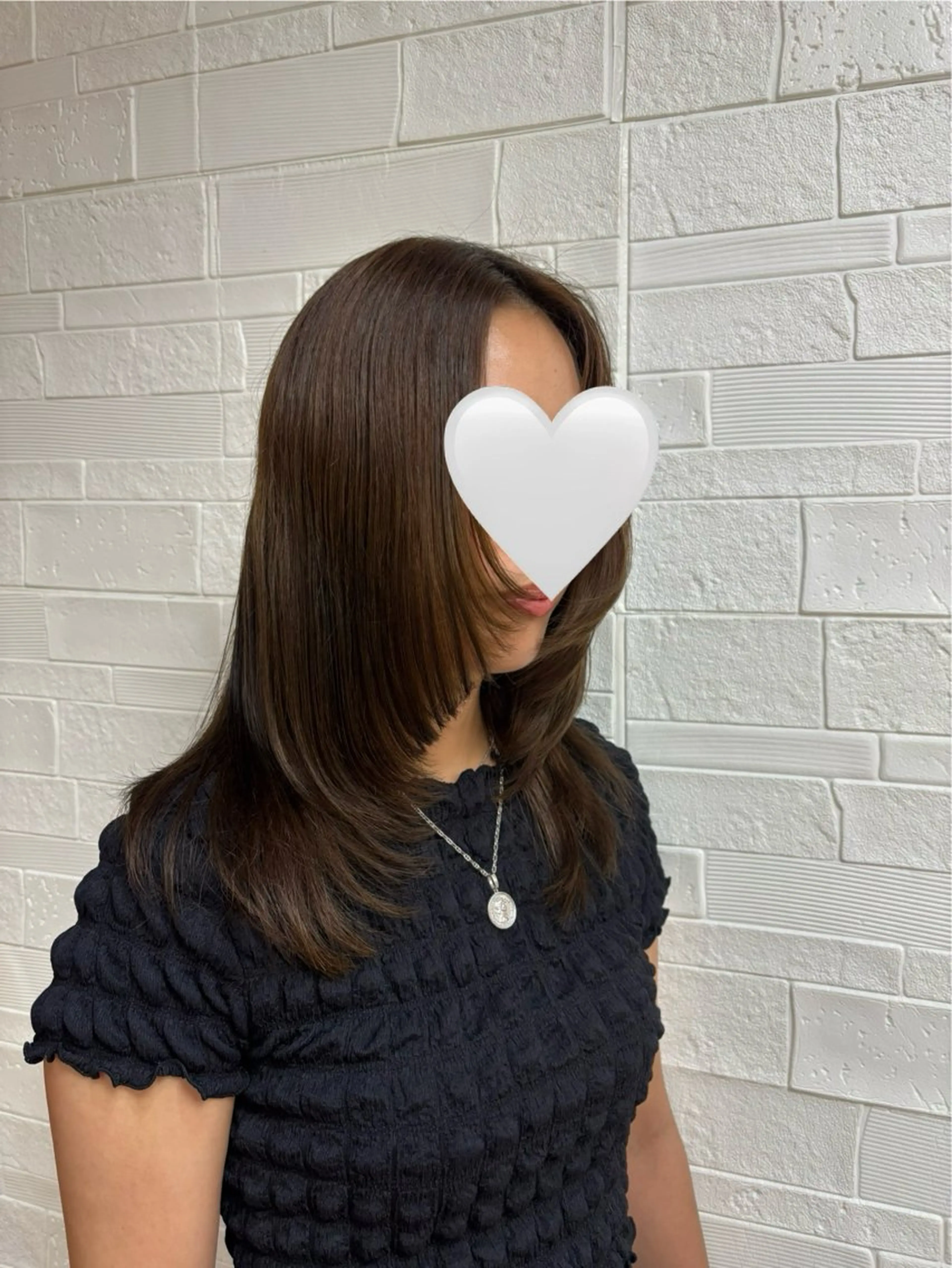 ロング 顔周りカット レイヤーカット 坂田 美空のヘアスタイル