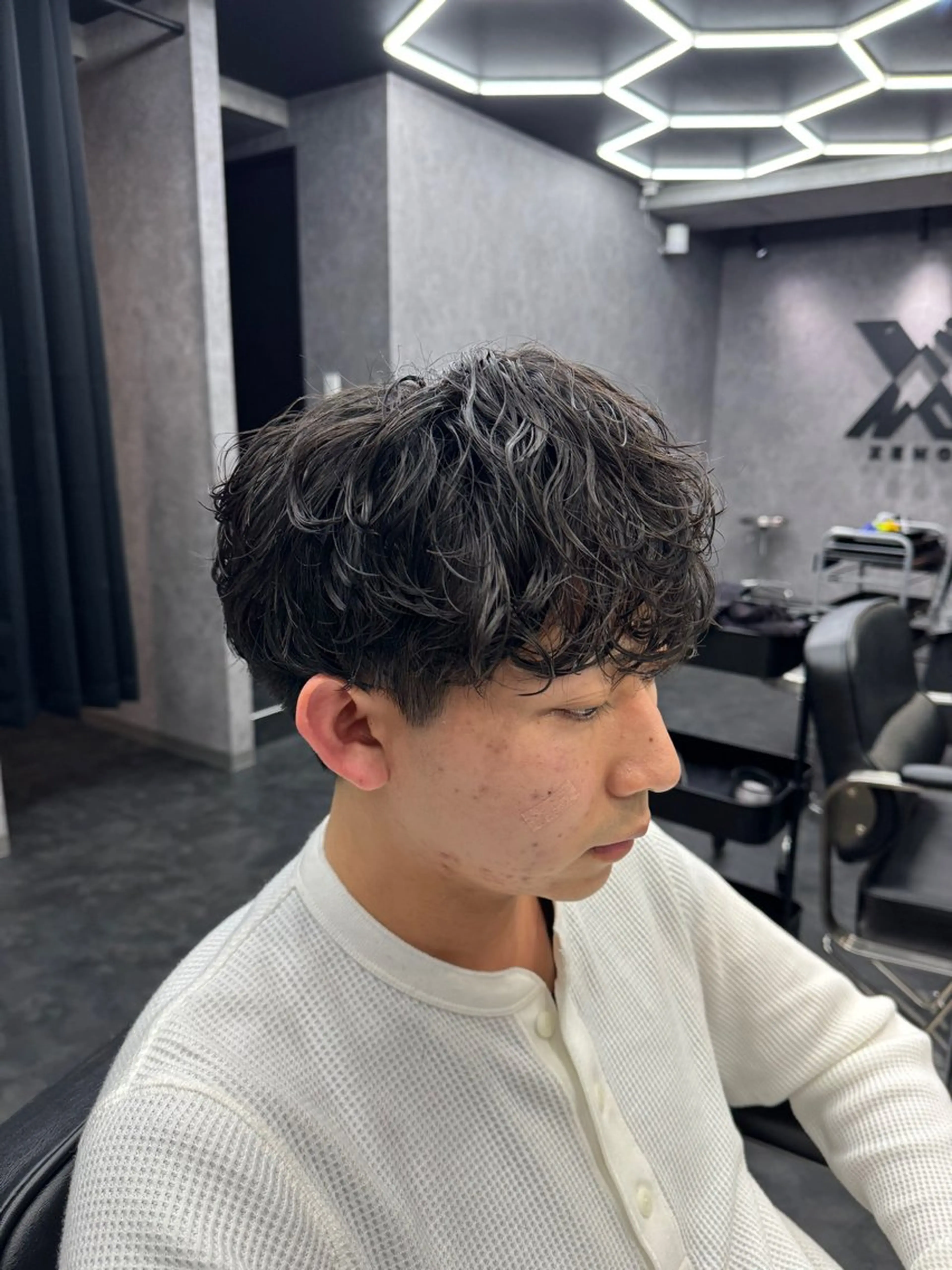 パーマ メンズ カット パーマ 深野 ちさとのヘアスタイル