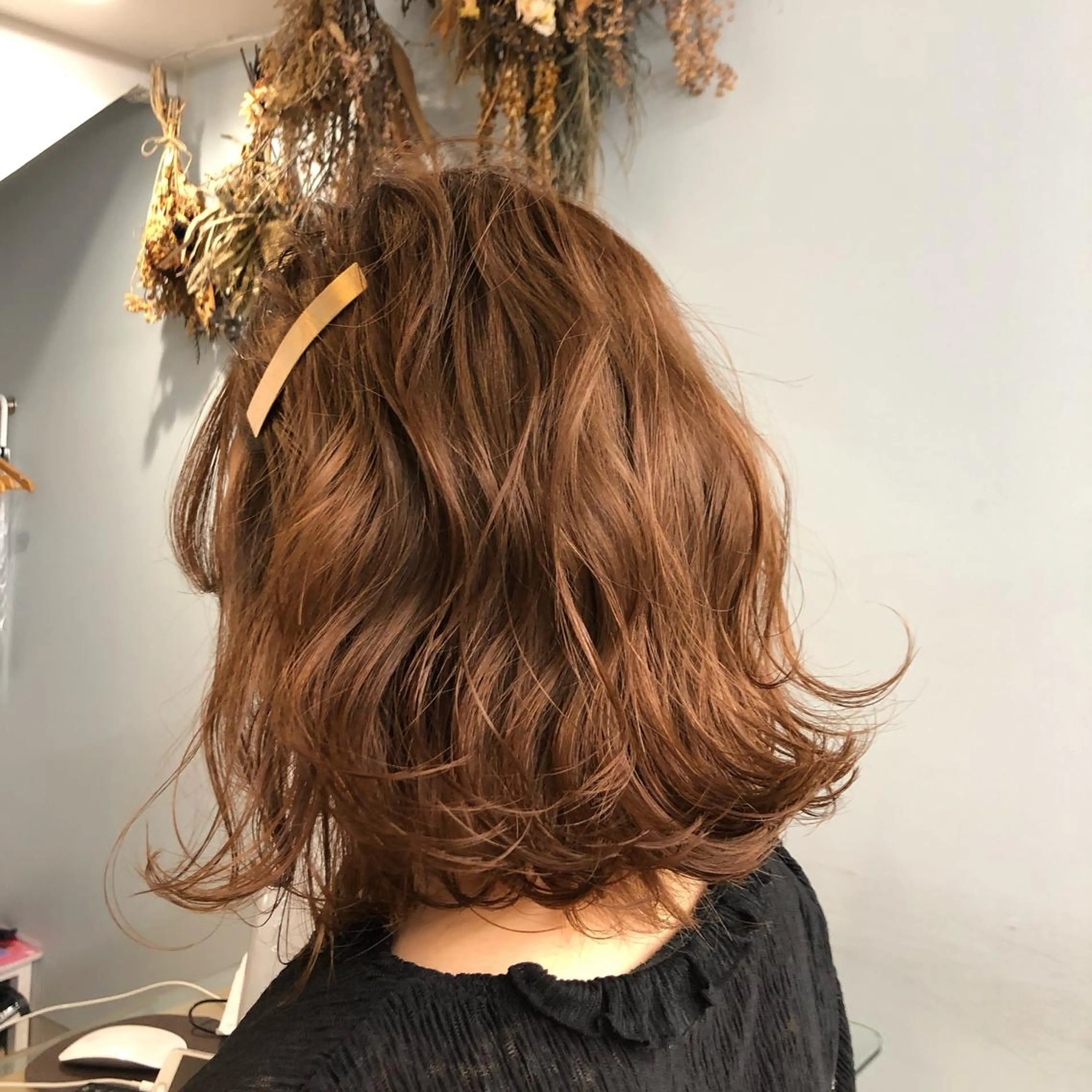 ミディアム カラー ヘアアレンジ Flamme Annaのヘアスタイル
