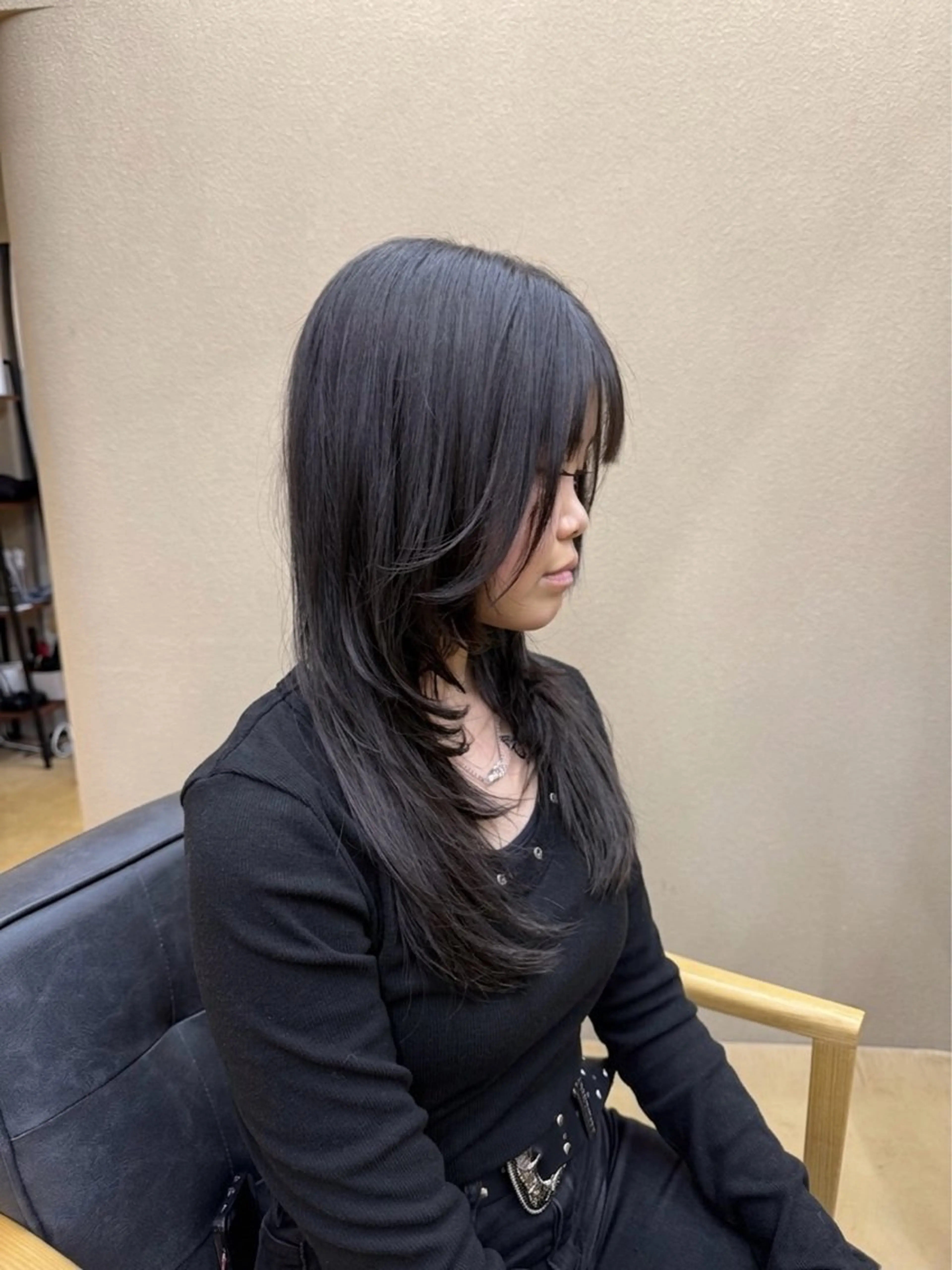 ロング レイヤーカット ミキ🐈‍⬛ カット/カラーのヘアスタイル